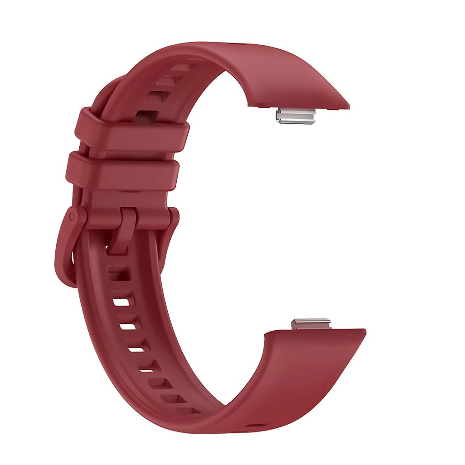 DL3 Mobilak Silicone Bracelet for Huawei Watch Fit 3/Watch Fit 4 Pro/Fit 4 Strap, Soft Silicone Sport Replacement Strap for Women/Men, Adjustable Waterproof Sports Band - Dark Red