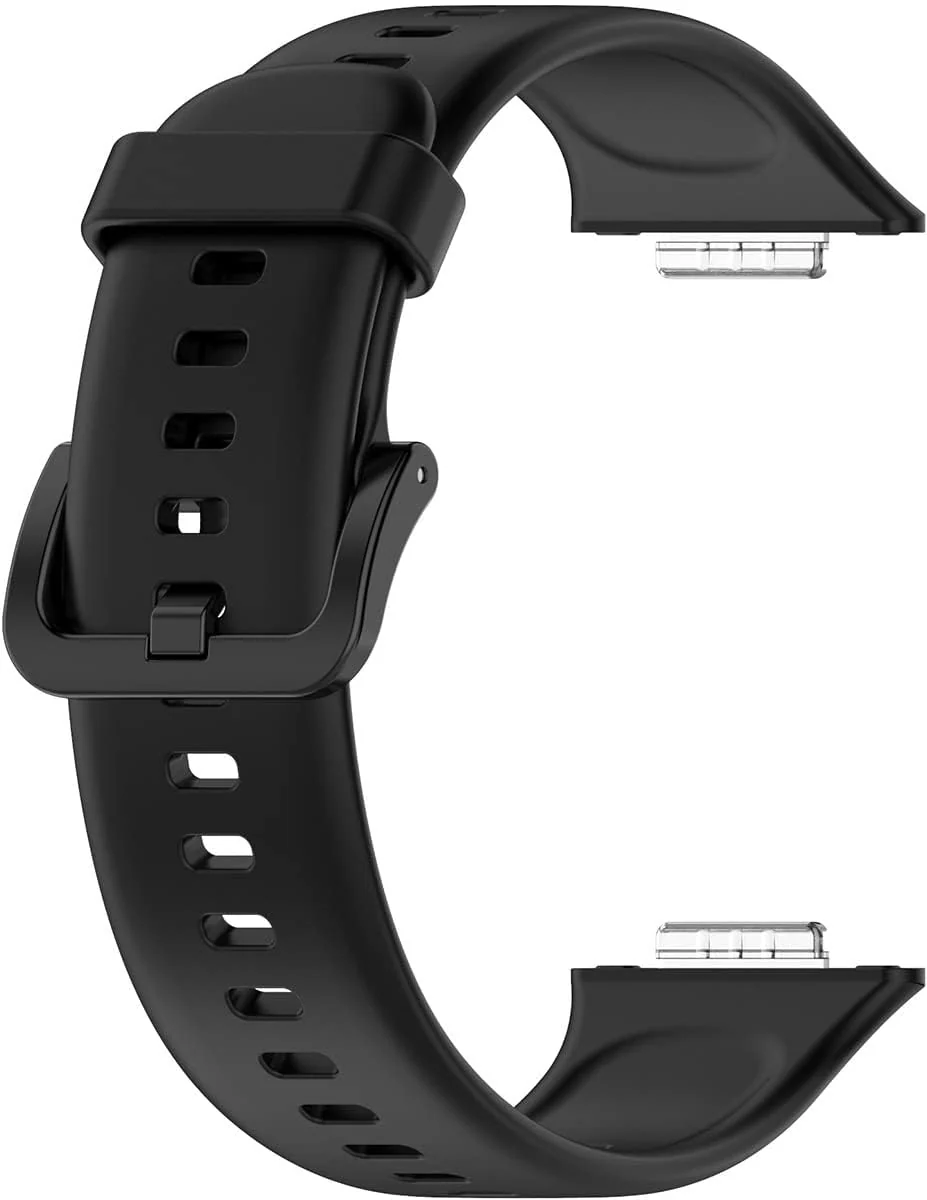 DL3 Mobilak Silicone Watch Strap Compatible With Huawei Watch Fit 2, Sport Band Wristband Bracelet - Black
