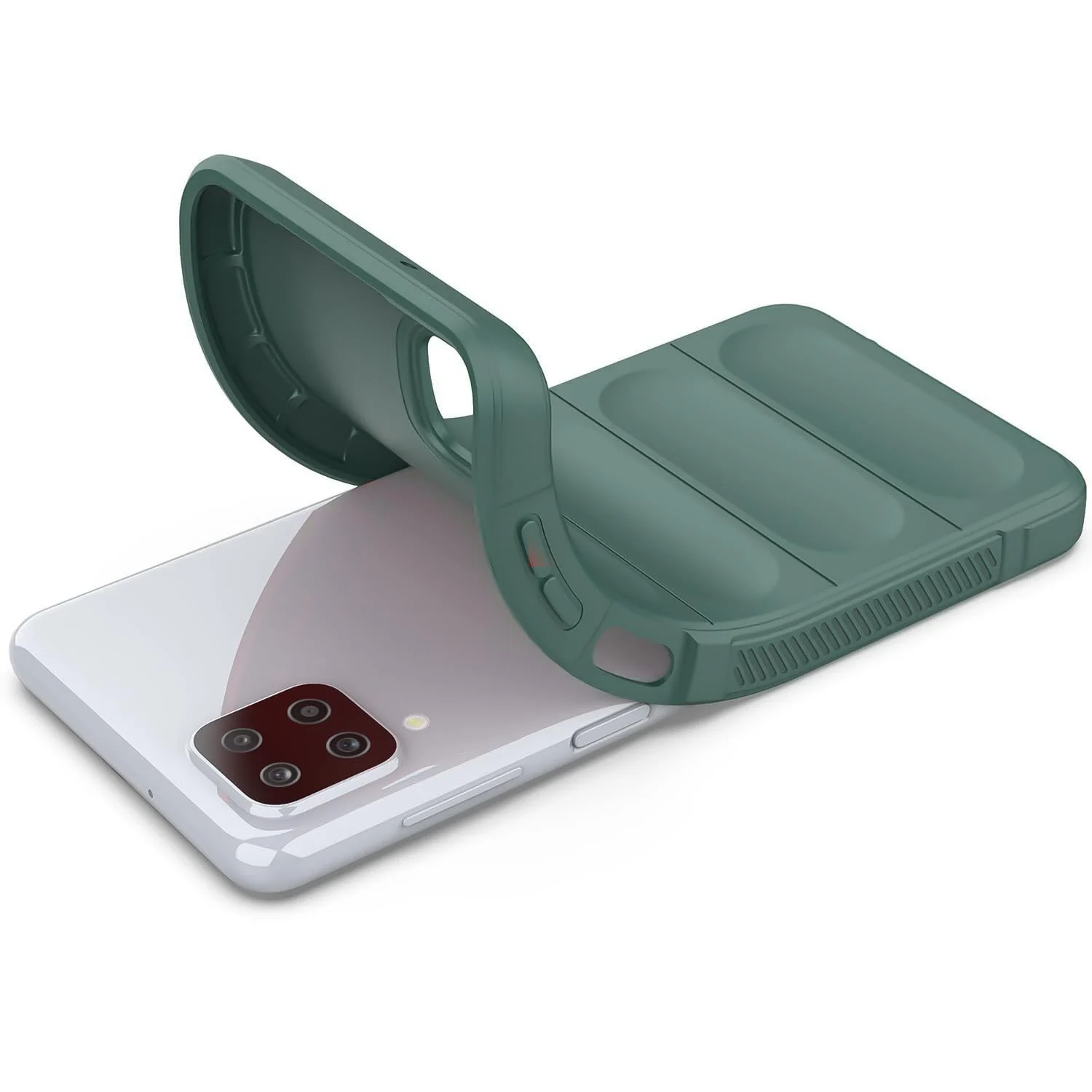 DL3 Mobilak Flexible Silicone and TPU Protective Case with Camera Protection for Samsung Galaxy A12 / M12 - Green
