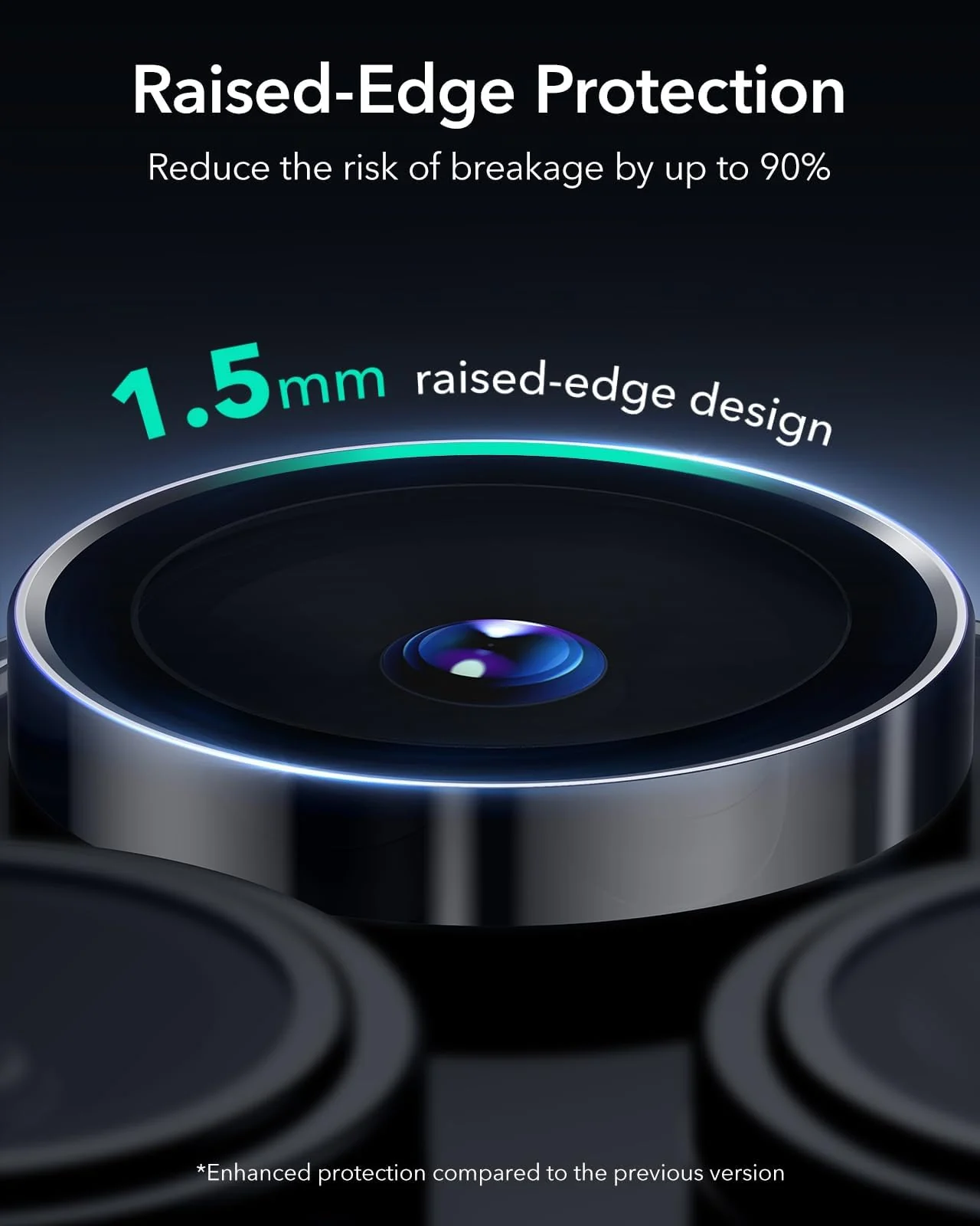 DL3 Mobilak Camera Lens Protector For iPhone 17 Pro/iPhone 17 Pro Max, [Keep Original Shooting] Tempered Glass Screen Protector Metal Individual Camera Cover, Case Friendly - Black