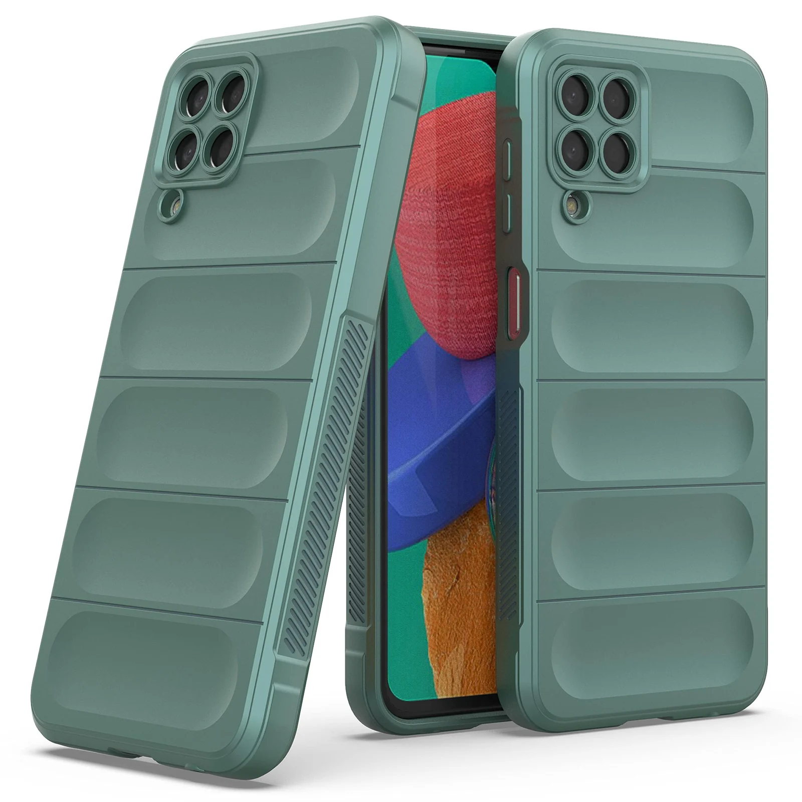 DL3 Mobilak Flexible Silicone and TPU Protective Case with Camera Protection for Samsung Galaxy M33 5G - Green
