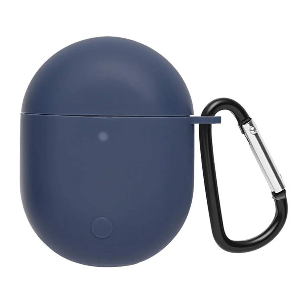 DL3 Mobilak Silicone Case Compatible withXiaomi Redmi Buds 3 Pro/Airdots 3 Pro Earbuds, Soft Silicone Protective Case Cover, Shockproof Sleeve with Carabiner - Blue