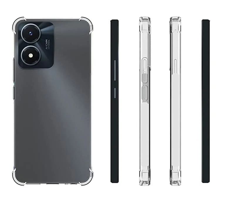 DL3 Mobilak Case Compatible with vivo Y02S / vivo Y16 4G, Cover Silicone TPU Gorilla Anti-shock Protector Camera Shockproof Corners - Clear