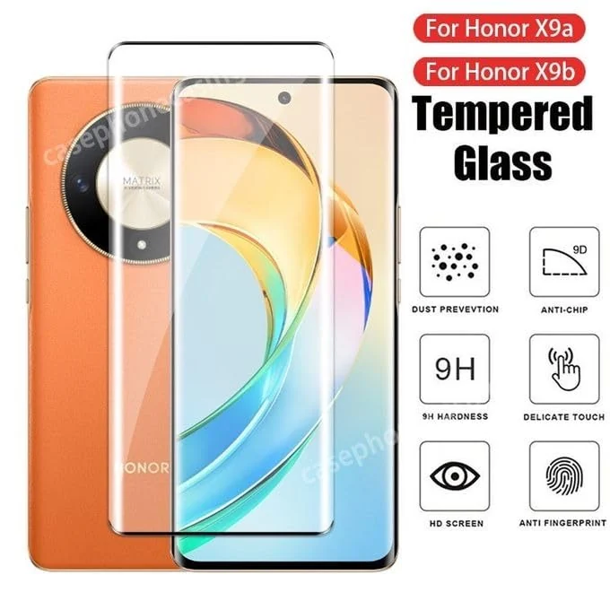 DL3 Mobilak Screen Protector for Honor X9b, Tempered Glass Screen Saver Premium HD Protective, Scratch Resistant, NO-Bubble, 9H Hardness, Full Coverage Film - Clear