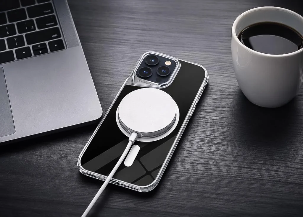 DL3 Mobilak Clear TPU Case for iPhone 13 Pro, Compatible with MagSafe accessories, Camera protection, Shock-absorbing protection - Black