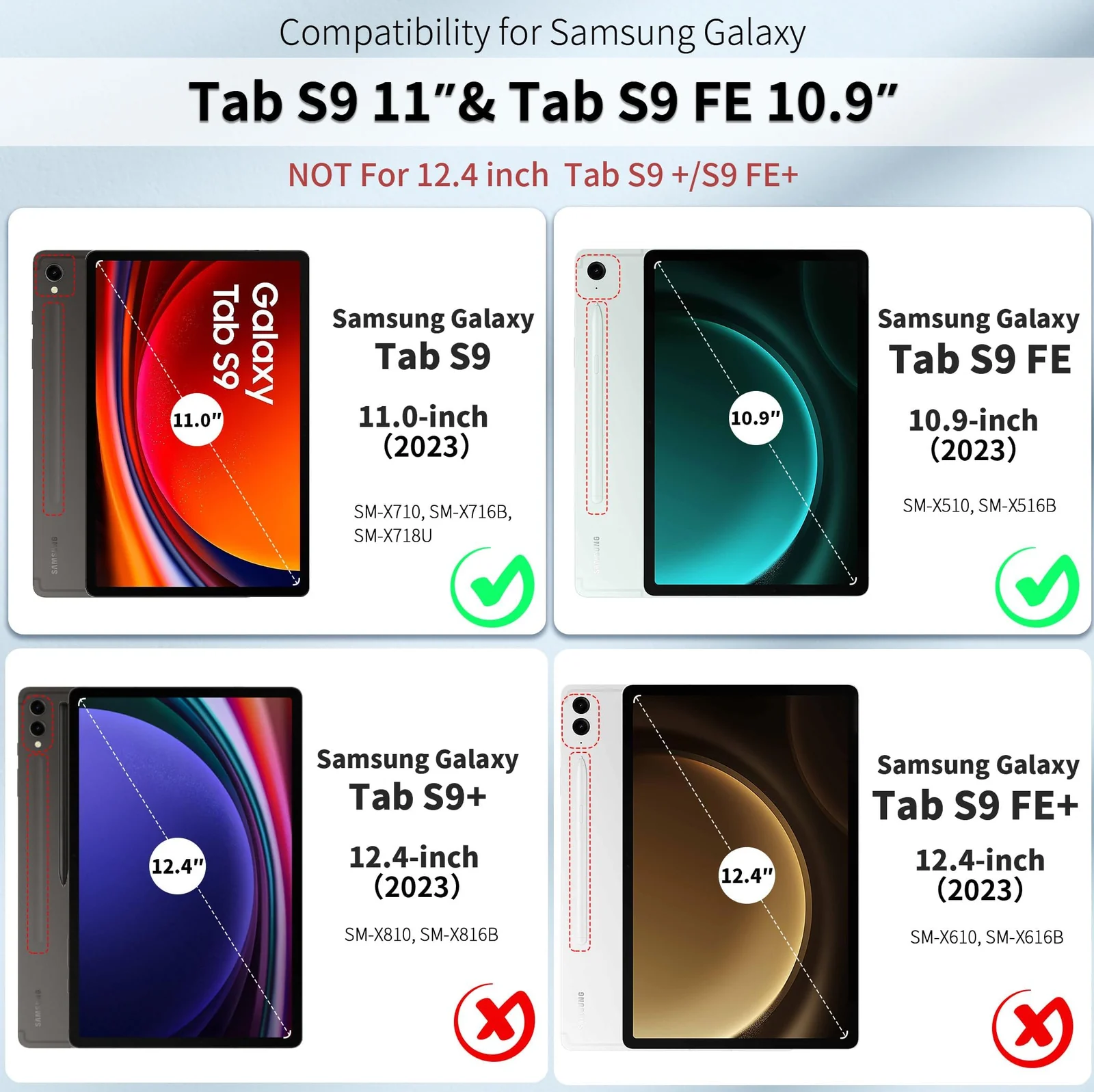 "DL3 Mobilak Transparent Stand Case for Samsung Galaxy Tab S9 FE 5G 10.9""/Galaxy Tab S9 11"" 2023 Shockproof, Thin Slim Lightweight Anti-Yellowing Bumper, Kickstand Cover, with Pencil Holder - Clear"