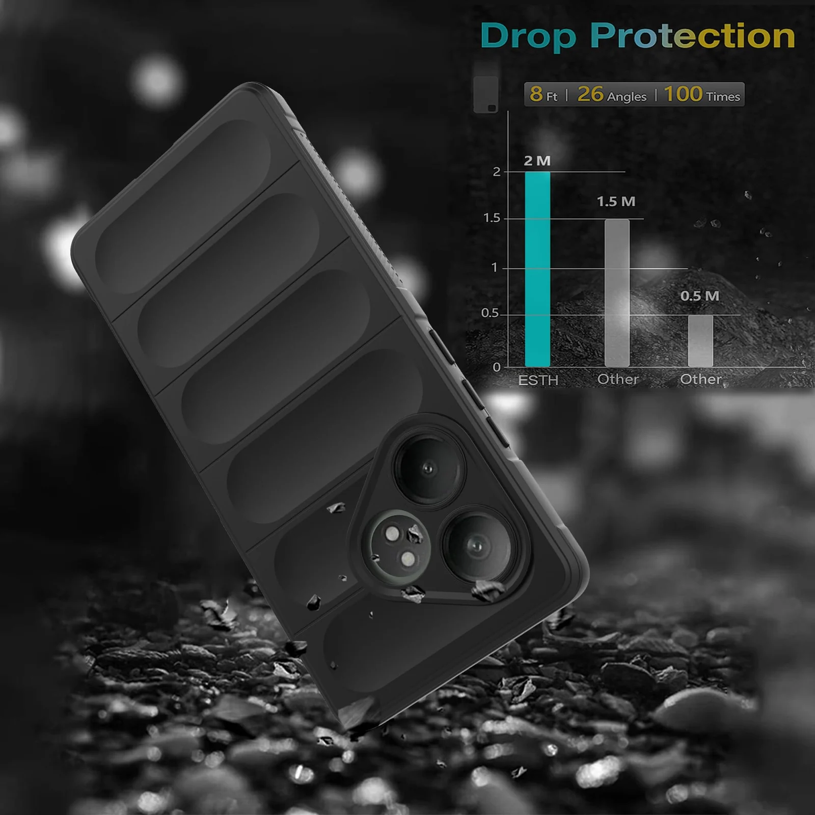 DL3 Mobilak Flexible Silicone and TPU Protective Case with Camera Protection for realme GT6 / GT Neo6 / GT Neo 6 SE / GT 6T - Black