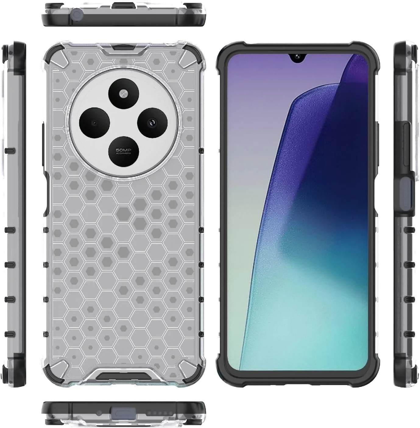 DL3 Mobilak Clear PC and TPU Protective Case for Xiaomi Redmi 14C 4G / Poco C75 with Shockproof Design - Clear