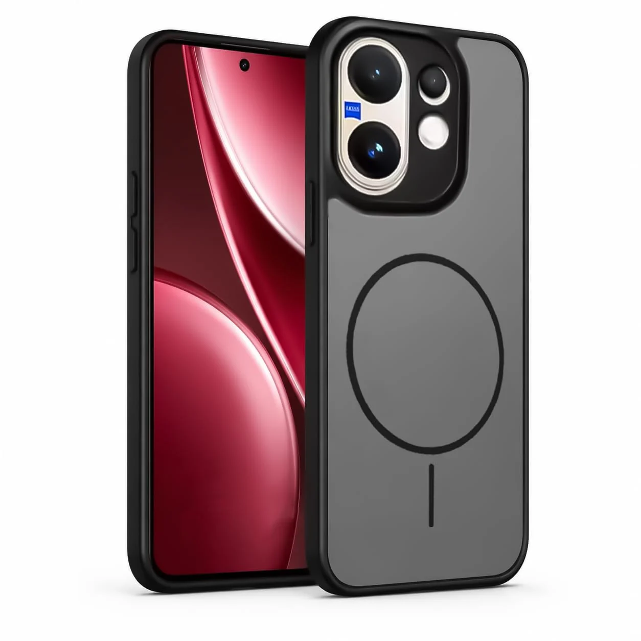 DL3 Mobilak Case For Tecno Camon 30 4G Translucent Matte PC Back & Soft TPU Edge, [Not Compatible with MagSafe] Anti-Scratch Shockproof Protective Cover with Full Camera Protection - Black