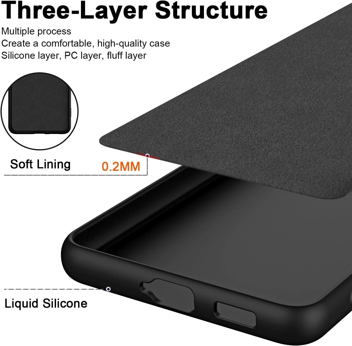 DL3 Mobilak OPPO A98 Case, Soft Flexible Silicone Gel Rubber Bumper Cover, Full Body Shockproof Protective Phone Case - Black