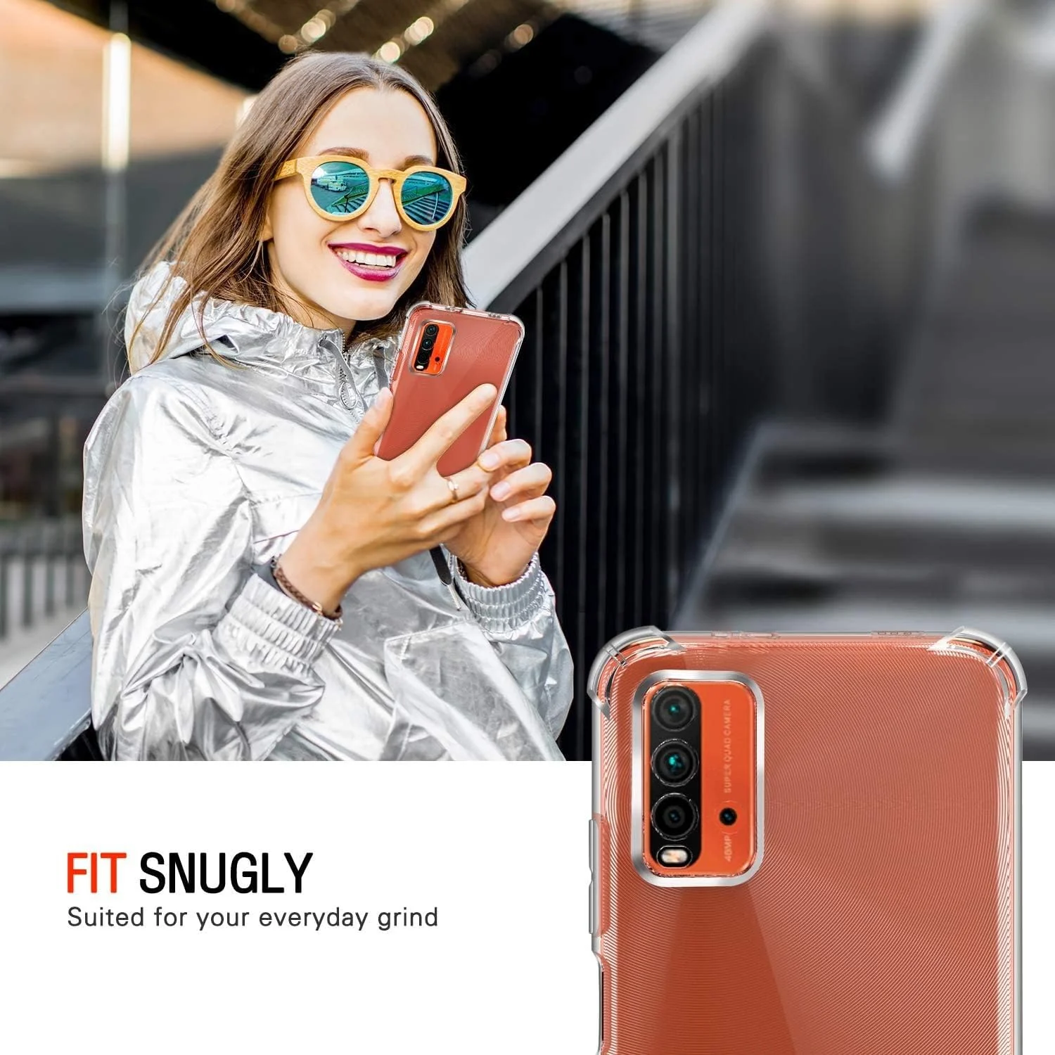 DL3 Mobilak Clear TPU Case for Xiaomi Redmi 9T, Camera protection, Shock-absorbing protection, Scratch-resistant surface - Clear