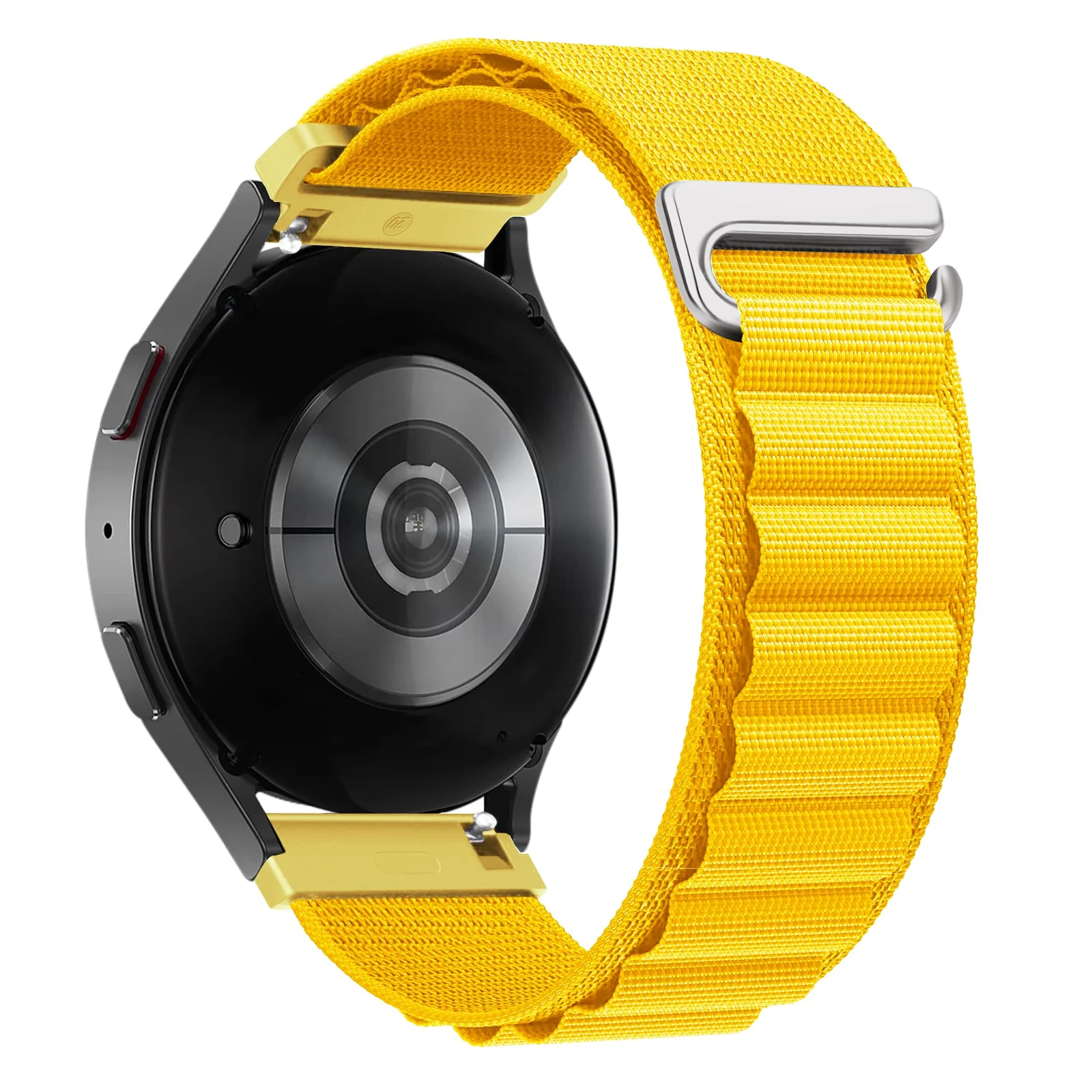 DL3 Mobilak Alpine Loop Bands Sport Nylon 20MM For Samsung Galaxy Watch 7 6 5 4 40mm 44mm/5 Pro 45mm/S2 classic/active 2 40mm 44mm/Amazfi GTS 2/2e/GTS 3/3 Pro/GTS 4/GTS 2 Mini/3 Mini/4 Mini/Bip 3 Pro - Yellow