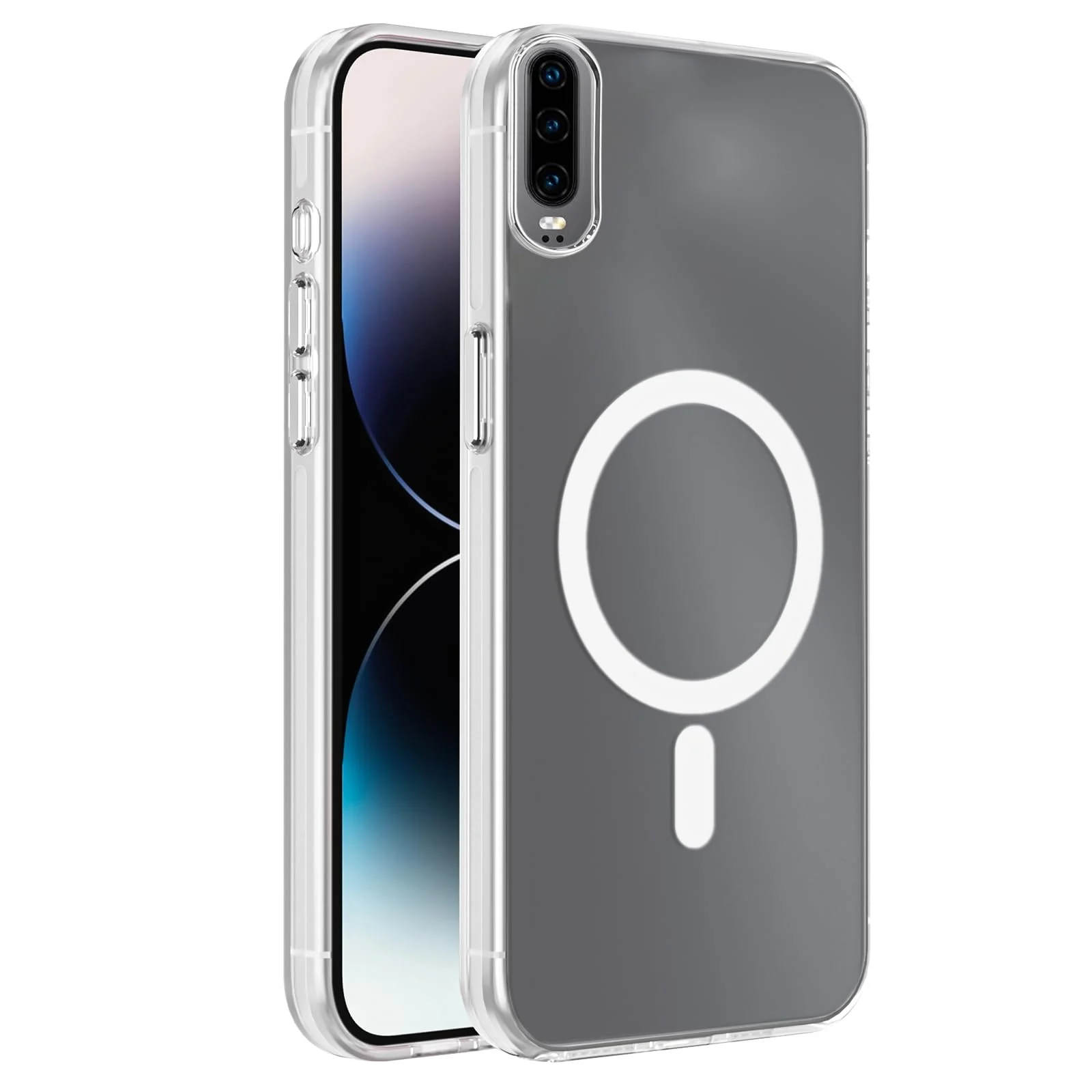 DL3 Mobilak Case For Huawei P30 Case Crystal [Not Compatible with MagSafe] Soft TPU Gel Case Flexible Silicone Anti-Scratch TPU Cover - Clear