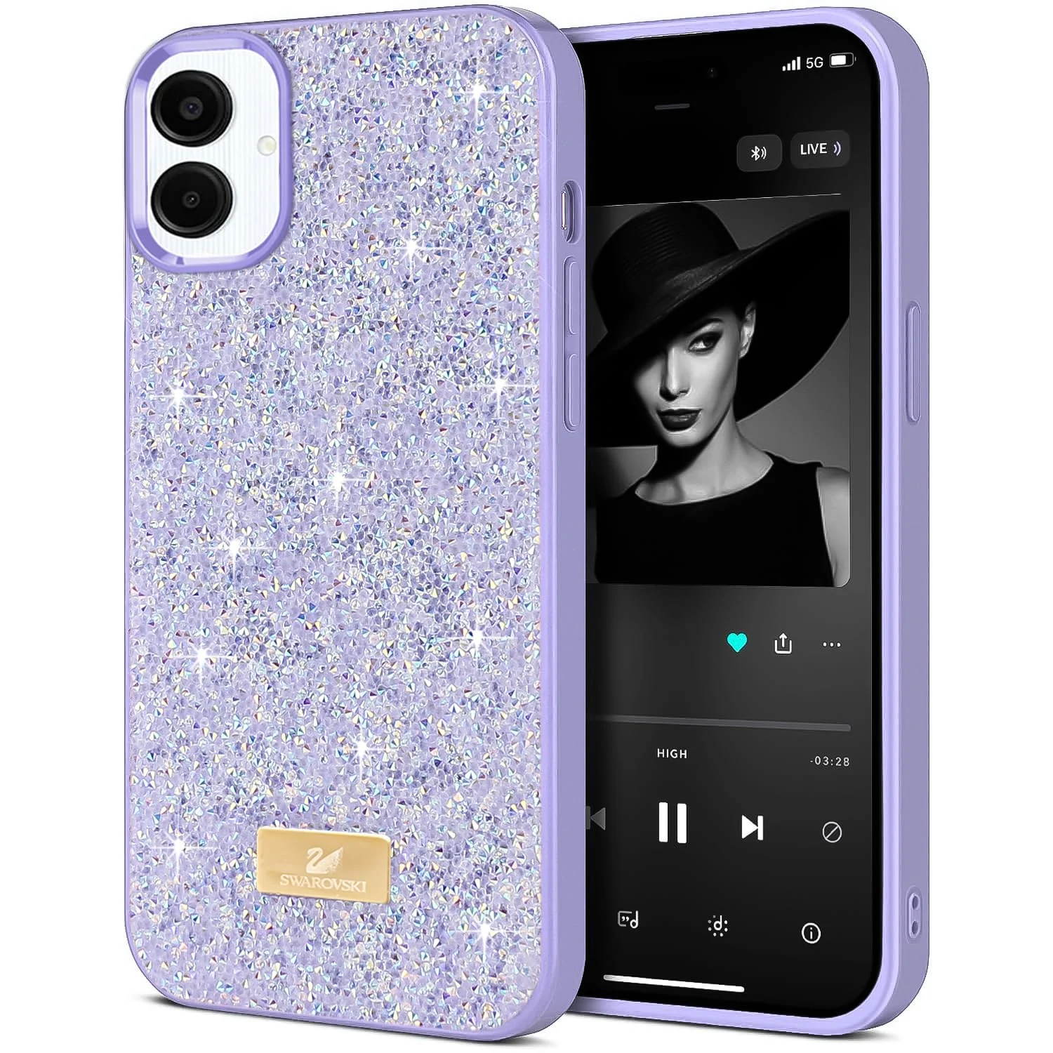 Samsung Galaxy A06 — DL3 Mobilak Glitter Protective Case for Samsung Galaxy A06, Supports wireless charging, Shock-absorbing protection, Scratch-resistant surface