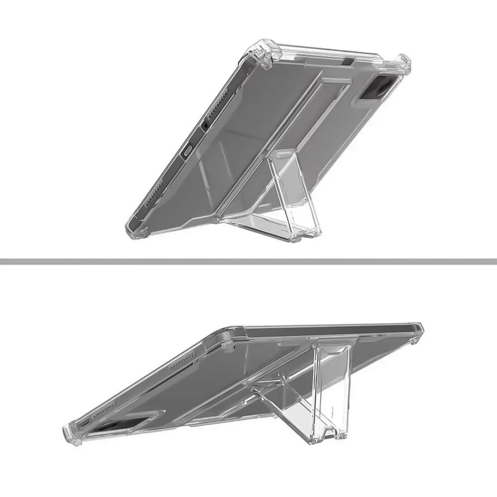 DL3 Mobilak Transparent Stand Case for Xiaomi Redmi Pad SE 11 inch Tablet 2023 Shockproof, Thin Slim Lightweight Anti-Yellowing Bumper, Kickstand Cover, with Pencil Holder - Clear