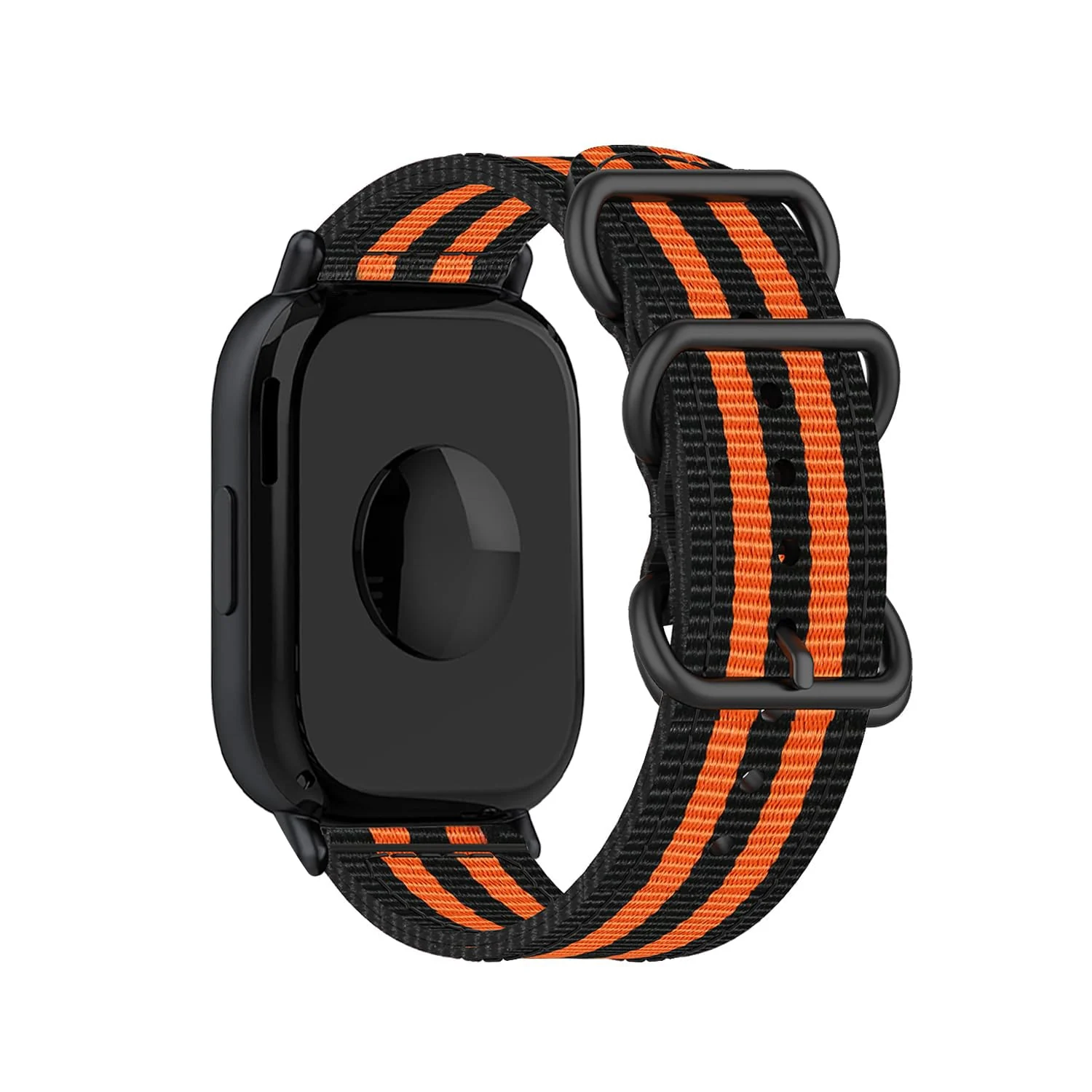 DL3 Mobilak Alpine Loop Nylon Band Compatible with Xiaomi Redmi Watch 5 Active/Redmi Watch 5 Lite, 22mm G-Hook Metal Buckle Sports Watch Strap Men Women Replacement Strap - Black Orange