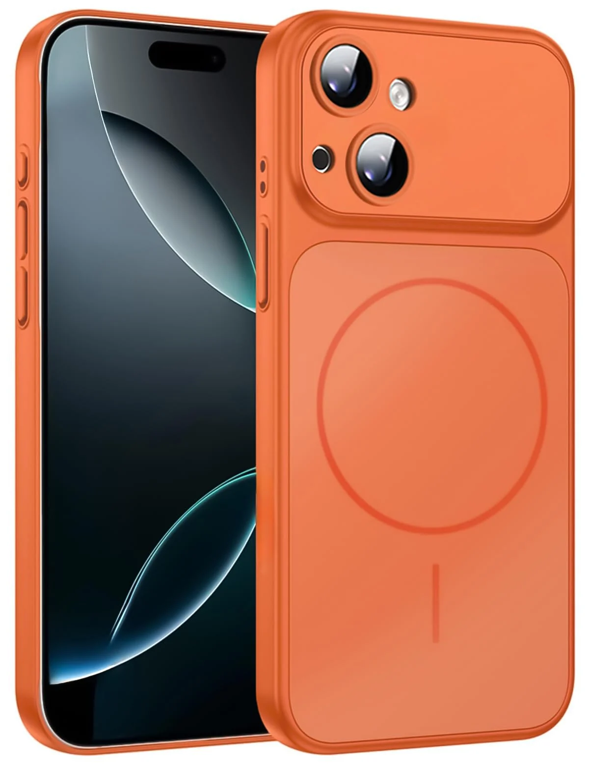 Mobigon Premium Liquid Silicone Case for iPhone 13 / iPhone 14, Compatible with MagSafe, Built-in Camera Protection, Glossy Back Design, Shockproof Soft Protective Phone Cover