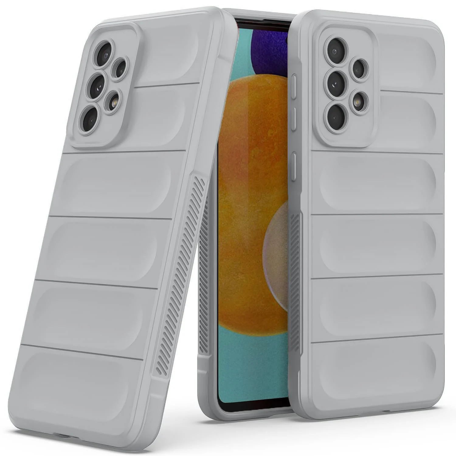 DL3 Mobilak Flexible Silicone and TPU Protective Case with Camera Protection for Samsung Galaxy A33 5G - Gray