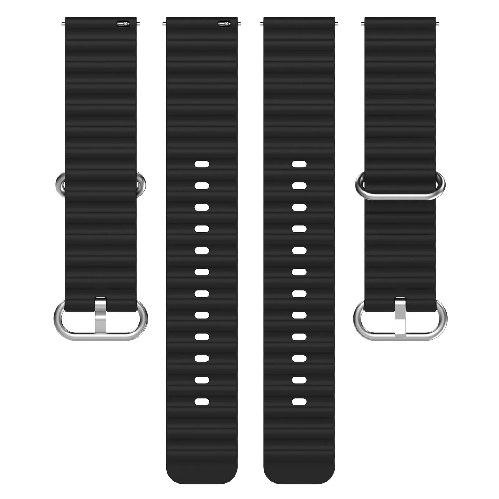 DL3 Mobilak 22mm Ocean Band for Samsung Galaxy Watch 3 45mm/Watch 46mm/Gear S3/For Huawei watch GT4 GT3 46MM/ Watch 3/4/GT2E/GT2 Pro/GT GT2 46MM/Amaz fit GTR 4/3/3Pro/2/2e, Adjustable Silicone Sport Loop Strap - Black