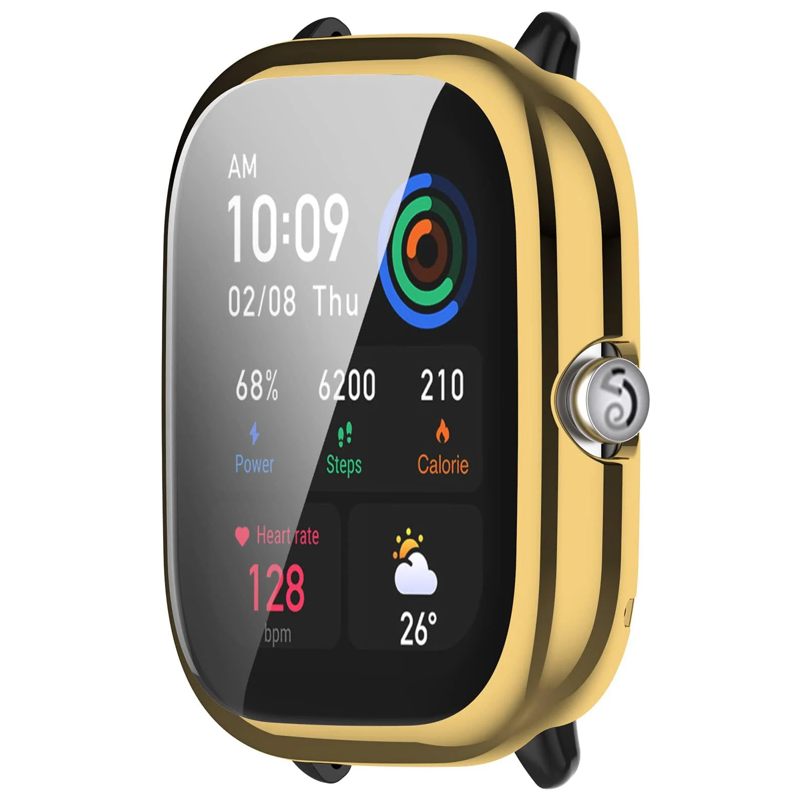 DL3 Mobilak Case Compatible with Amazfit GTS 4 Mini (Not for GTS4) Case All-Around Screen Protector Watch Soft TPU Shockproof Cover Slim Guard Thin Bumper Shell Protector - Gold