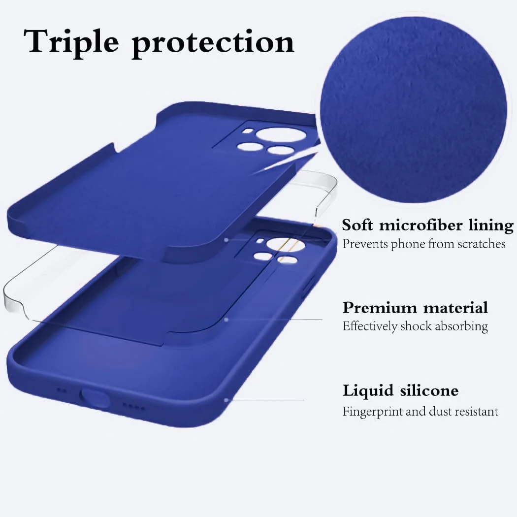 DL3 Mobilak OnePlus 10R Case, Soft Flexible Silicone Gel Rubber Bumper Cover, Full Body Shockproof Protective Phone Case - Royal Blue