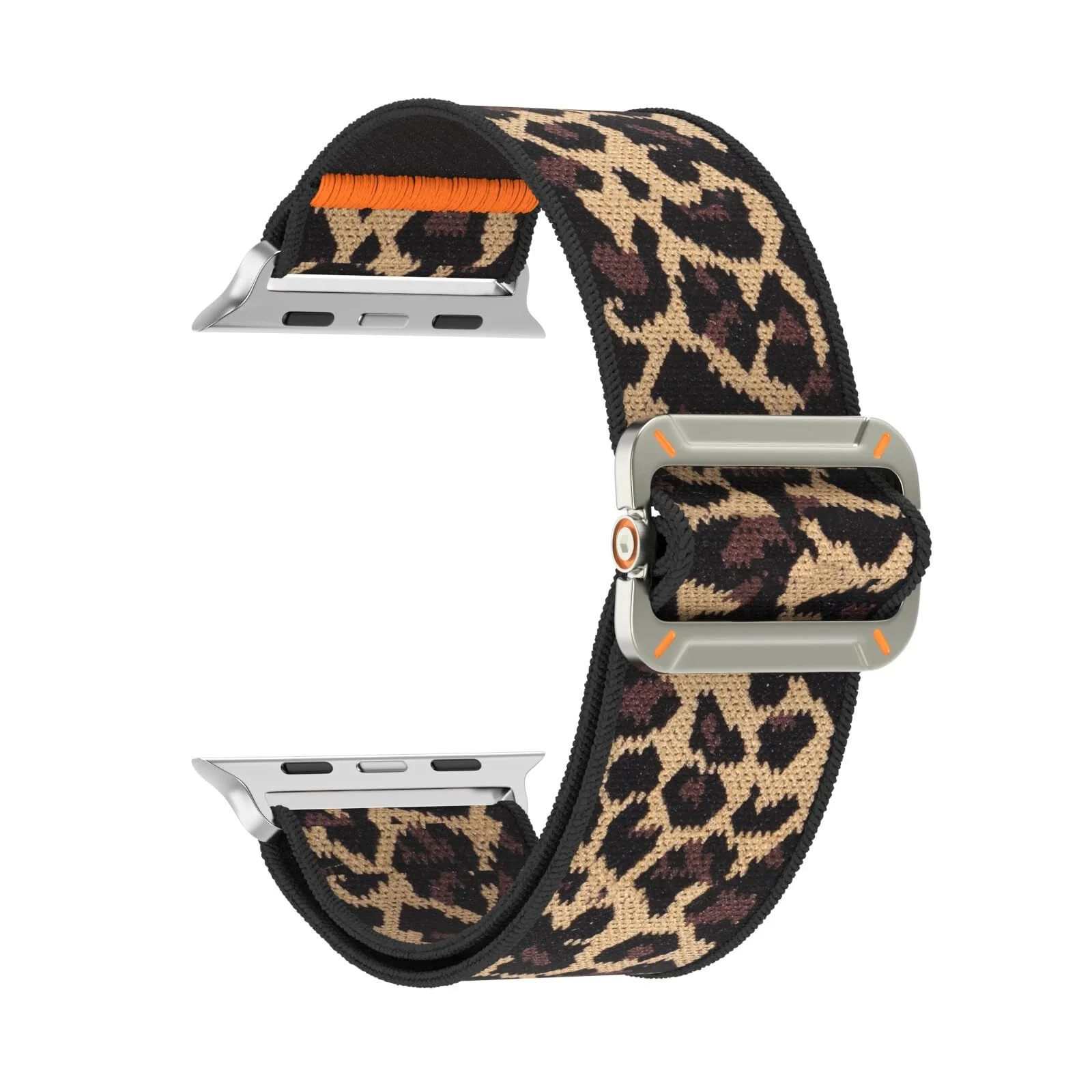 DL3 Mobilak Strap Compatible with Apple Watch Ultra/Ultra 2 Strap 49mm 46mm 45mm 44mm 42mm, Nylon Sport Band for iWatch Ultra SE Series 10 9 8 7 6 5 4 3 2 1, Men - Leopard