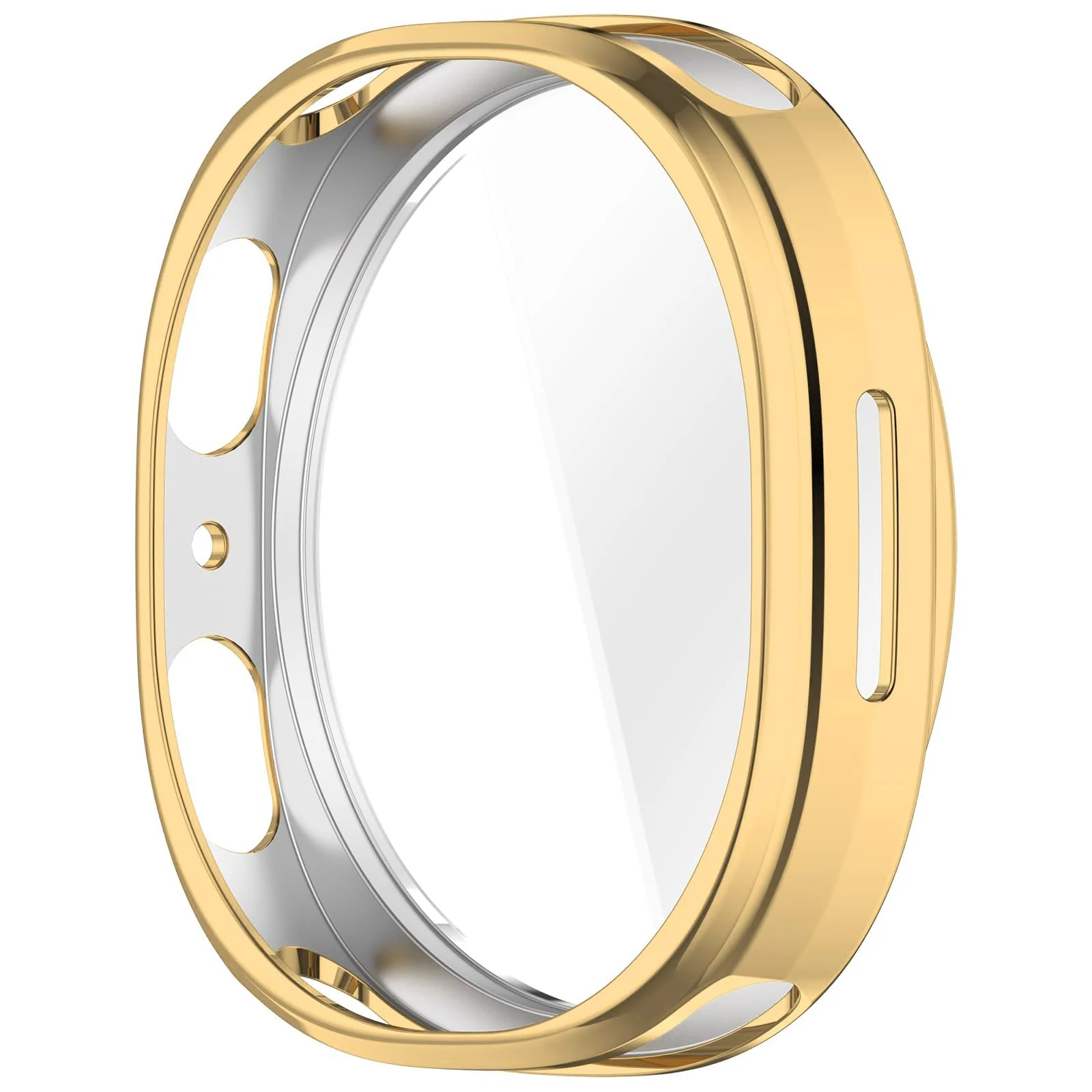 DL3 Mobilak Case Compatible with Samsung Galaxy Watch 8 44mm Case All-Around with Built-in Screen Protector Watch Soft TPU Shockproof Cover Slim Guard Thin Bumper Shell Protector - Gold