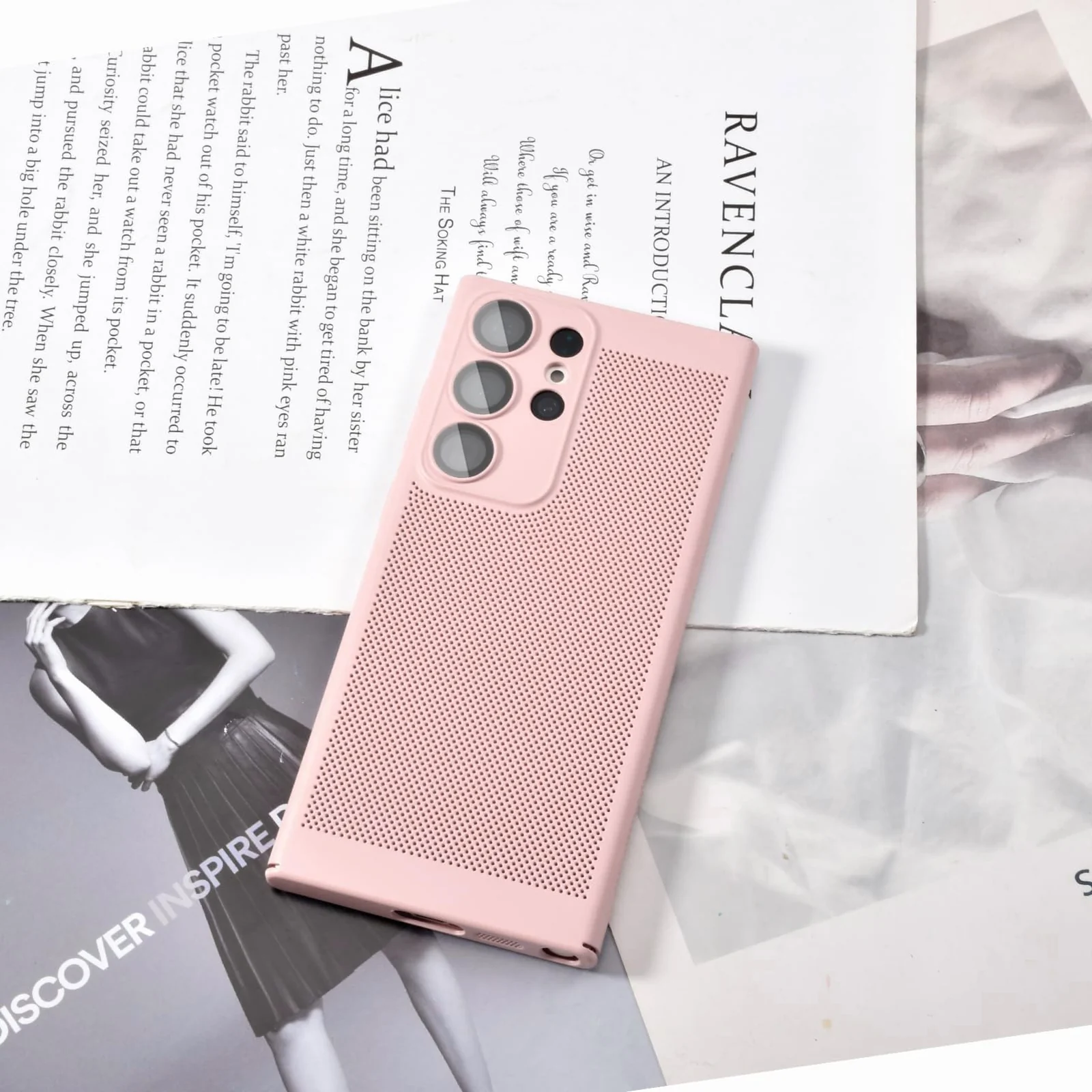 DL3 Mobilak PC Protective Case for Samsung Galaxy S25 Ultra with Camera Protection and Shockproof Design - Pink