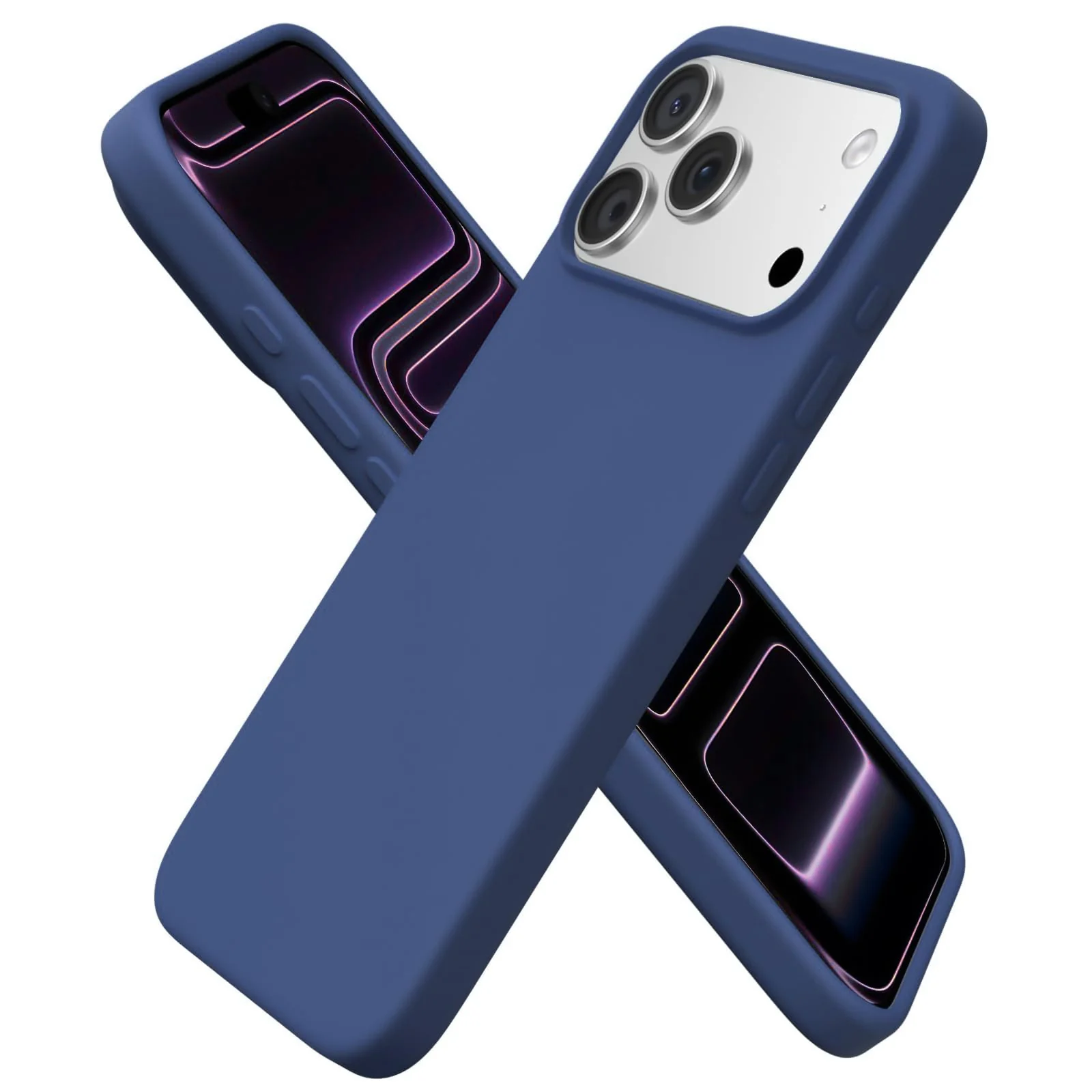 DL3 Mobilak Liquid Silicone Case for iPhone 17 Pro Max 6.9-Inch, Supports wireless charging, Shock-absorbing protection, Scratch-resistant surface - Blue 2