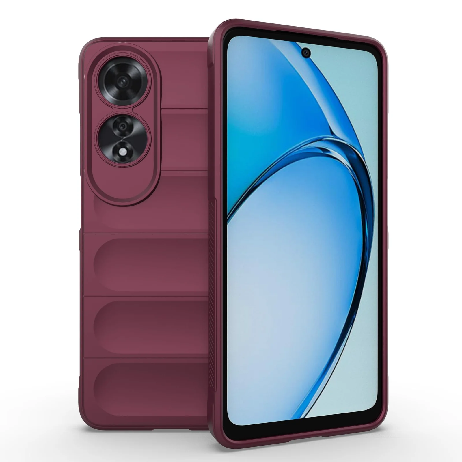 DL3 Mobilak Rugged Protective Case for OPPO A60 4G, Camera protection, Shock-absorbing protection, Non-slip grip - Wine Red