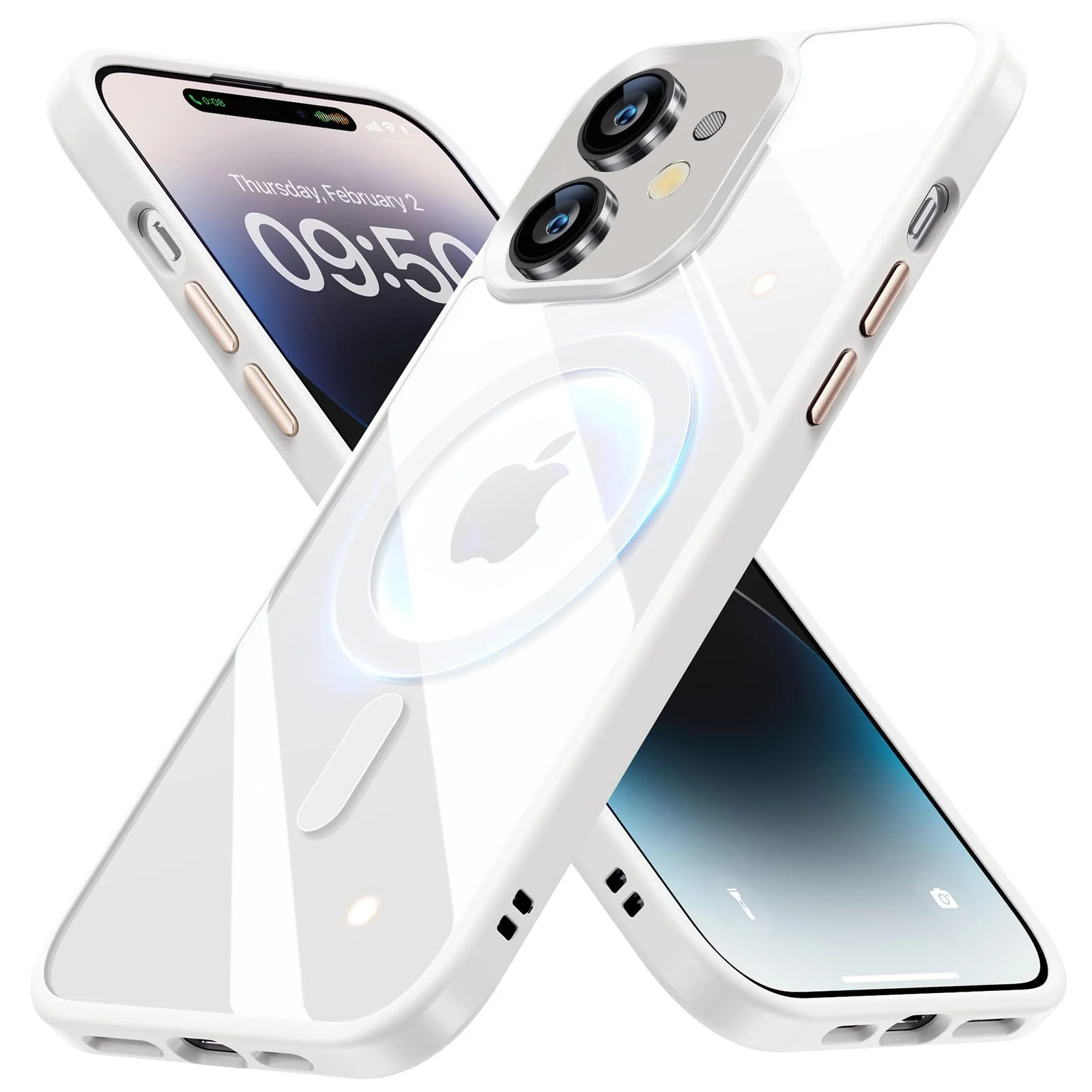 DL3 Mobilak Clear MagSafe-Compatible TPU Case for iPhone 11 (6.1 Inch) - White