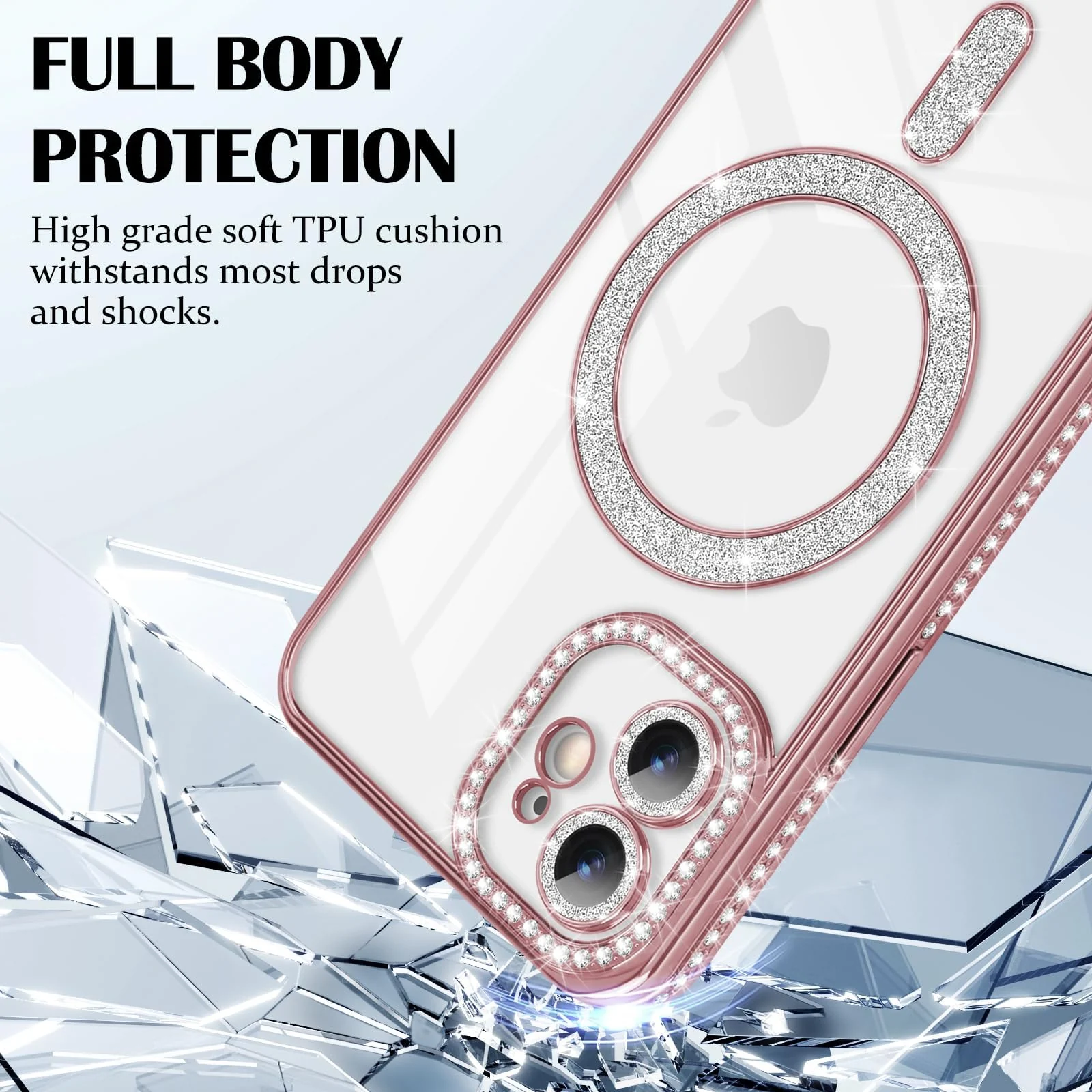 DL3 Mobilak MagSafe-Compatible Magnetic Case for iPhone 11 with Camera Protection and Magnetic Car-Mount Support - Pink