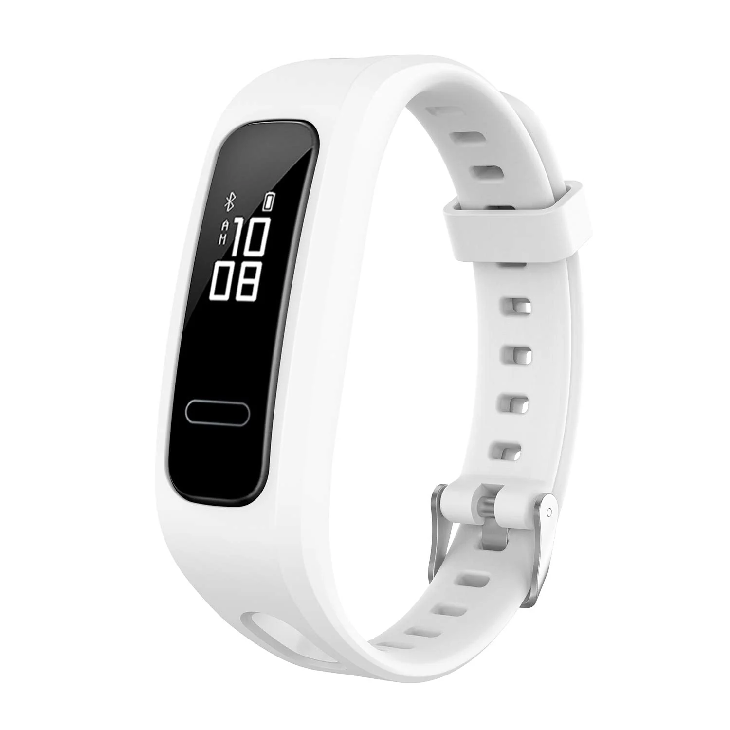 DL3 MOBILAK Silicone Watch Band Strap Compatible Compatible with Huawei Honor Band 4 Running Version/Compatible with Huawei Band 3e/Band 4e Smart Watch Bracelet Replacement - White