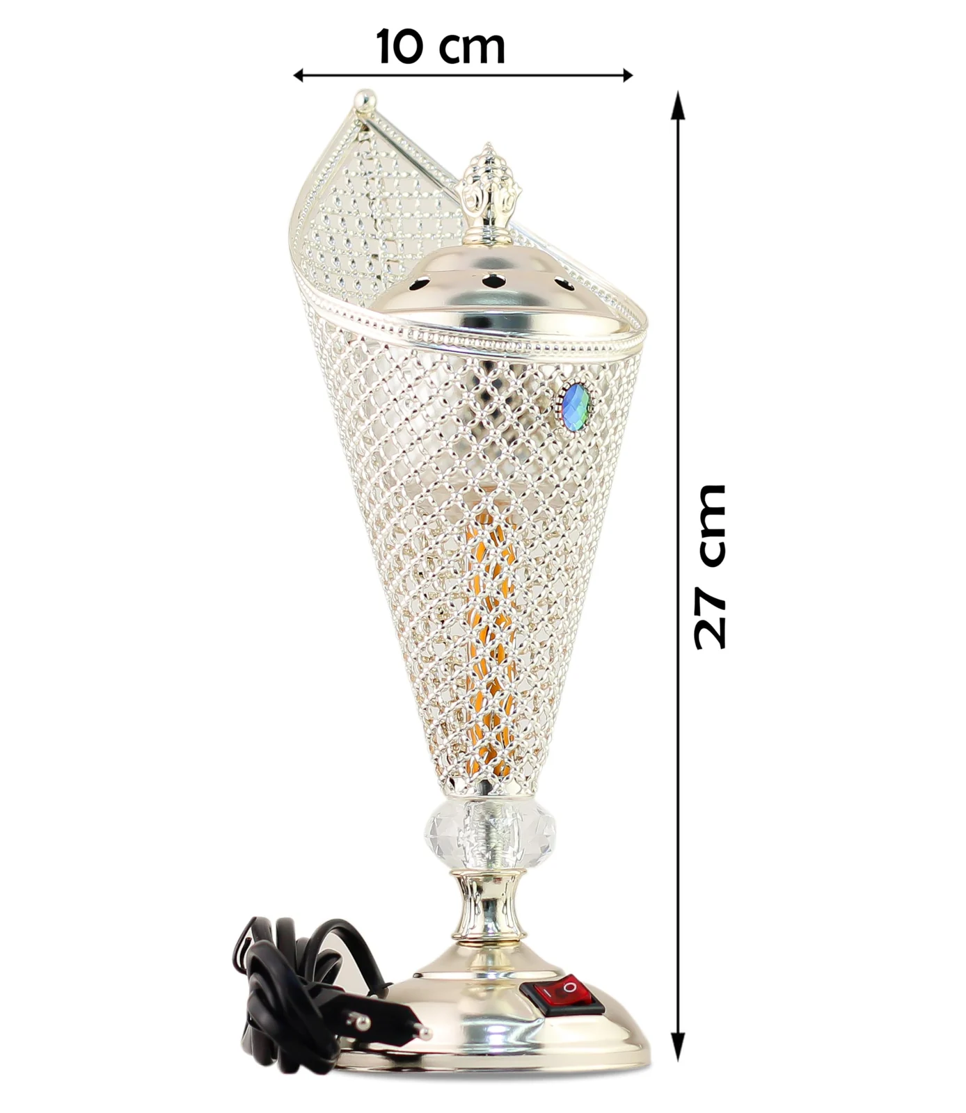 Mobigon Arabian Electric Incense Burners metal Vintage Arabic Burner, Middle Eastern Incense Holder- Electric Incense Burner Bakhoor Suitable For Arabian Oud, Home, Hotel Decor - Style 9