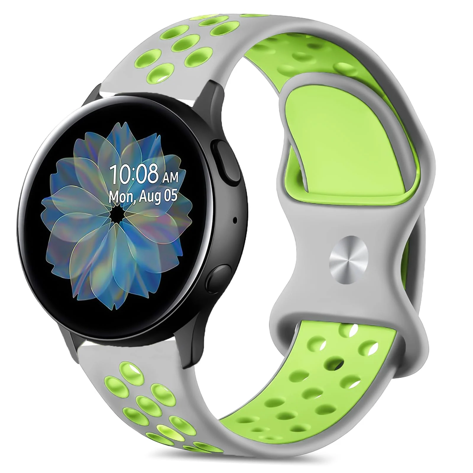 Dl3 Mobilak Silicone Sport Bands 20MM Strap For Samsung Gear Sport/Watch 4/Watch 5/Watch 5 Pro/S2 classic/active 2 40MM 44MM/Amazfit GTS 3/4/4 Mini/Bip 3/Pro/GTS 2 mini/GTS 2e/Bip U (Black & Lemon)