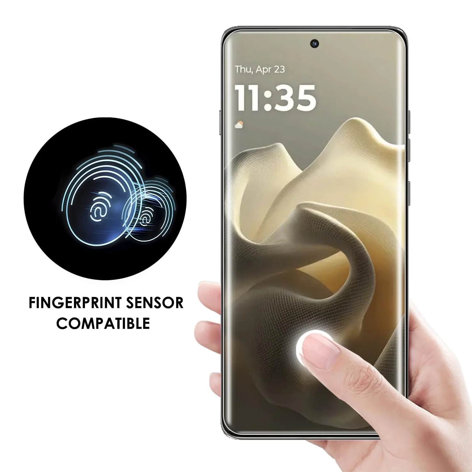 DL3 Mobilak Li-to Screen Protector Honor X9b / Honor Magic 6 Lite/Honor X50 [Liquid UV Tempered Glass] Full Screen adhesive [Sensitive Touch][Fingerprint Sensor Compatible] HD - Clear