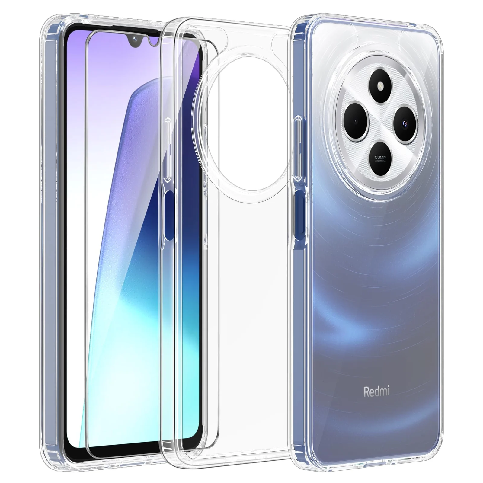 DL3 Mobilak Case Compatible with Xiaomi Redmi 14C 4G/Poco C75, Case Crystal Soft TPU Gel Case Flexible Silicone Anti-Scratch TPU Cover - Clear