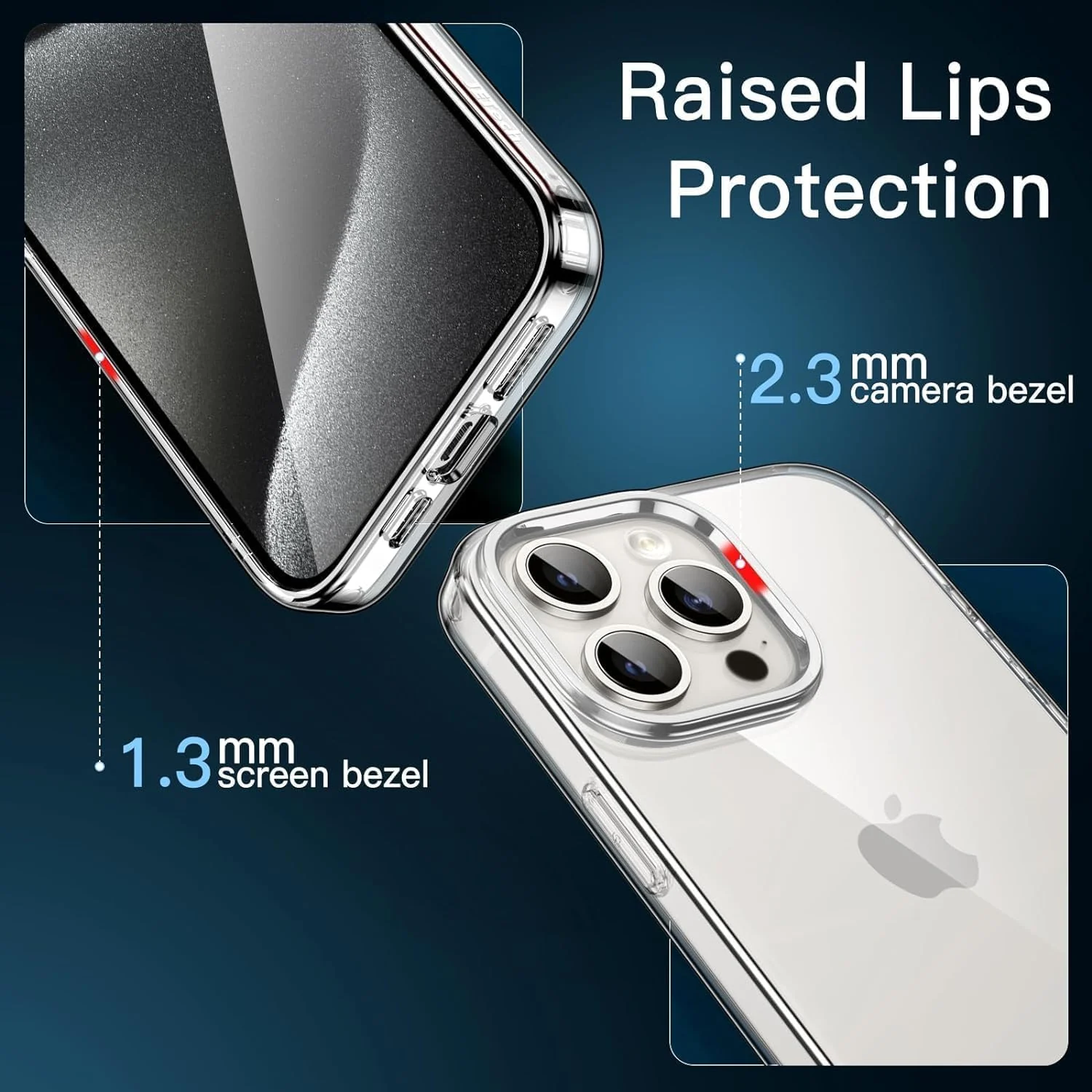 DL3 Mobilak Clear TPU Case for iPhone 15 Pro, Camera protection, Shock-absorbing protection, Scratch-resistant surface - Clear