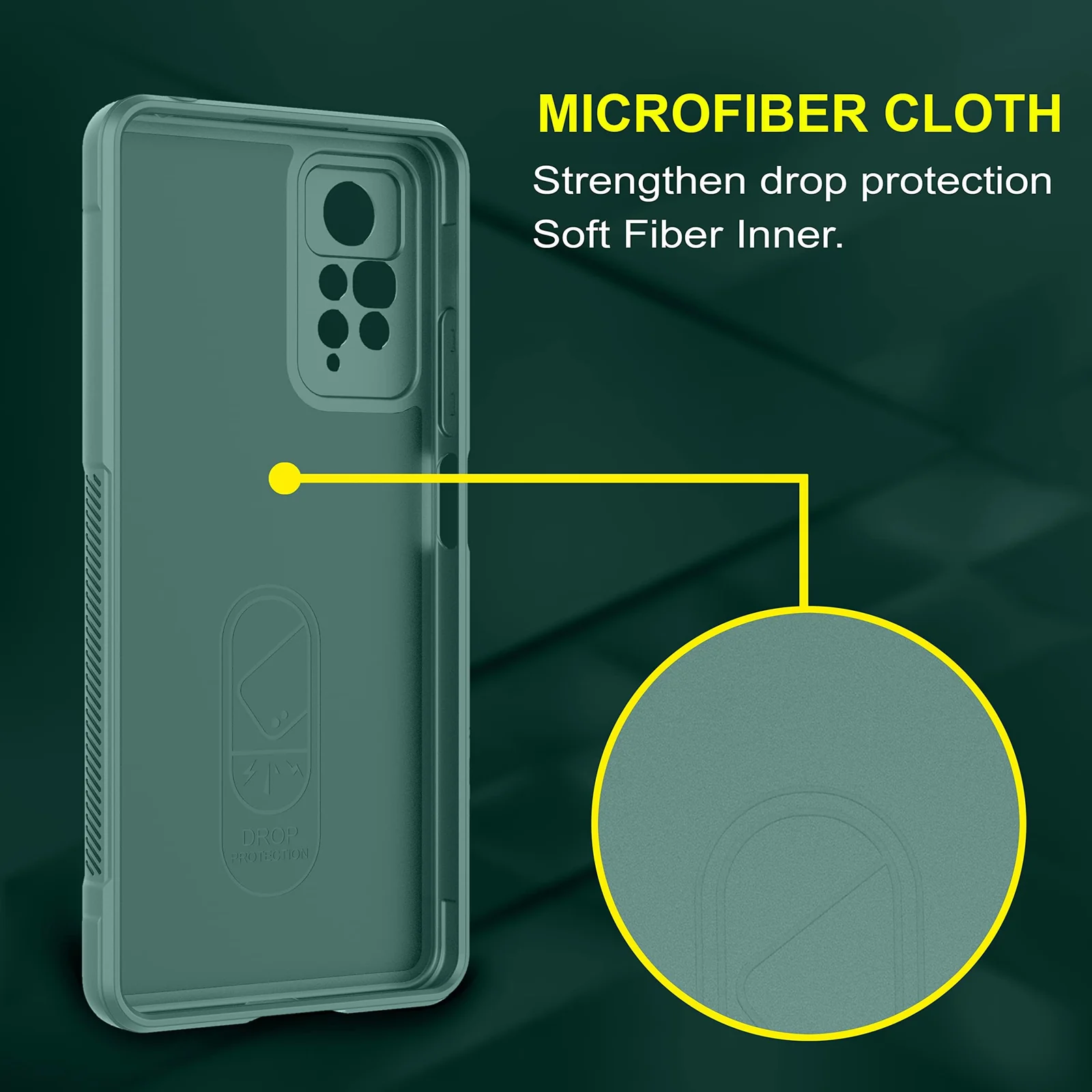 DL3 Mobilak Flexible Silicone and TPU Protective Case with Camera Protection for Xiaomi Redmi Note 12 Pro 4G / Redmi Note 11 Pro 4G&5G - Green