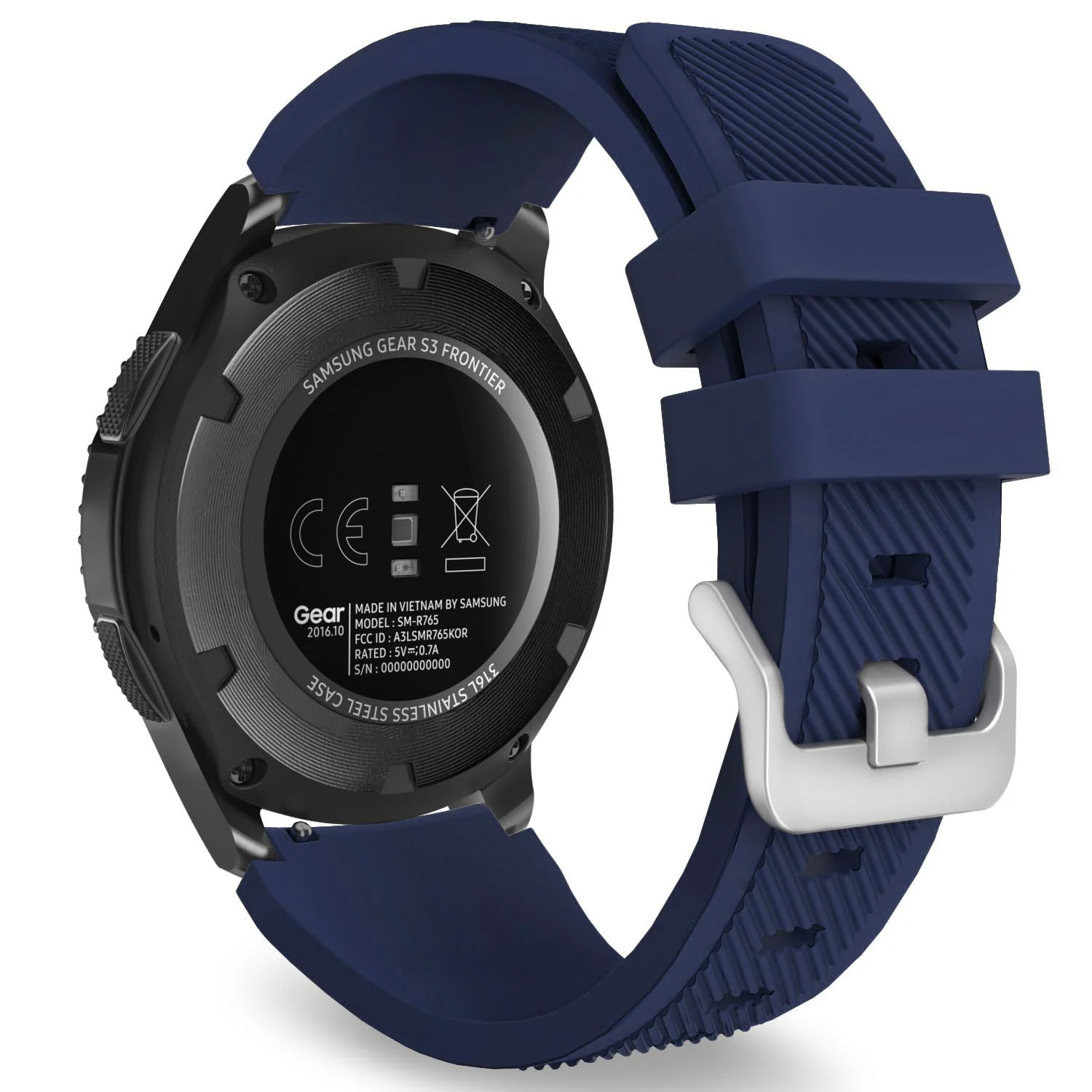 DL3 Mobilak Silicone Sport Band 22MM Xiaomi Redmi Watch 5 Active/5 Lite/Samsung Galaxy Watch 46mm/Watch 3 45mm/Gear S3/Huawei watch (GT6 GT5 GT4 GT3 GT2 GT 46MM)/GT2E/GT5 Pro/GT 6 Pro/Amazfit GTR 3/4 - A.Navy Blue