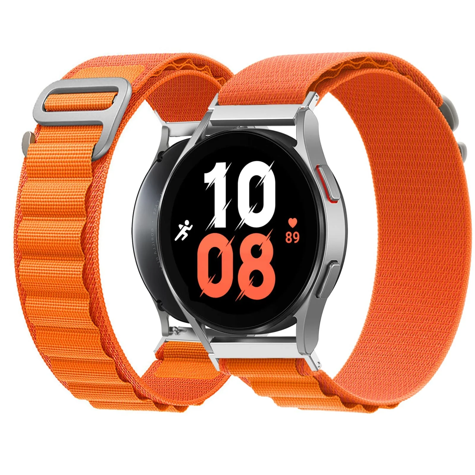 DL3 Mobilak Alpine Loop Band Sport Nylon 22MM For Samsung Galaxy Watch 3 45mm/Watch 46mm/Gear S3/Huawei watch GT4 46MM/GT3 46MM/Watch 3&4/Watch 3&4 Pro/GT2E/GT2 Pro/GT2 46MM/Amazfit GTR 2/2e/3/3 Pro/4 - Orange