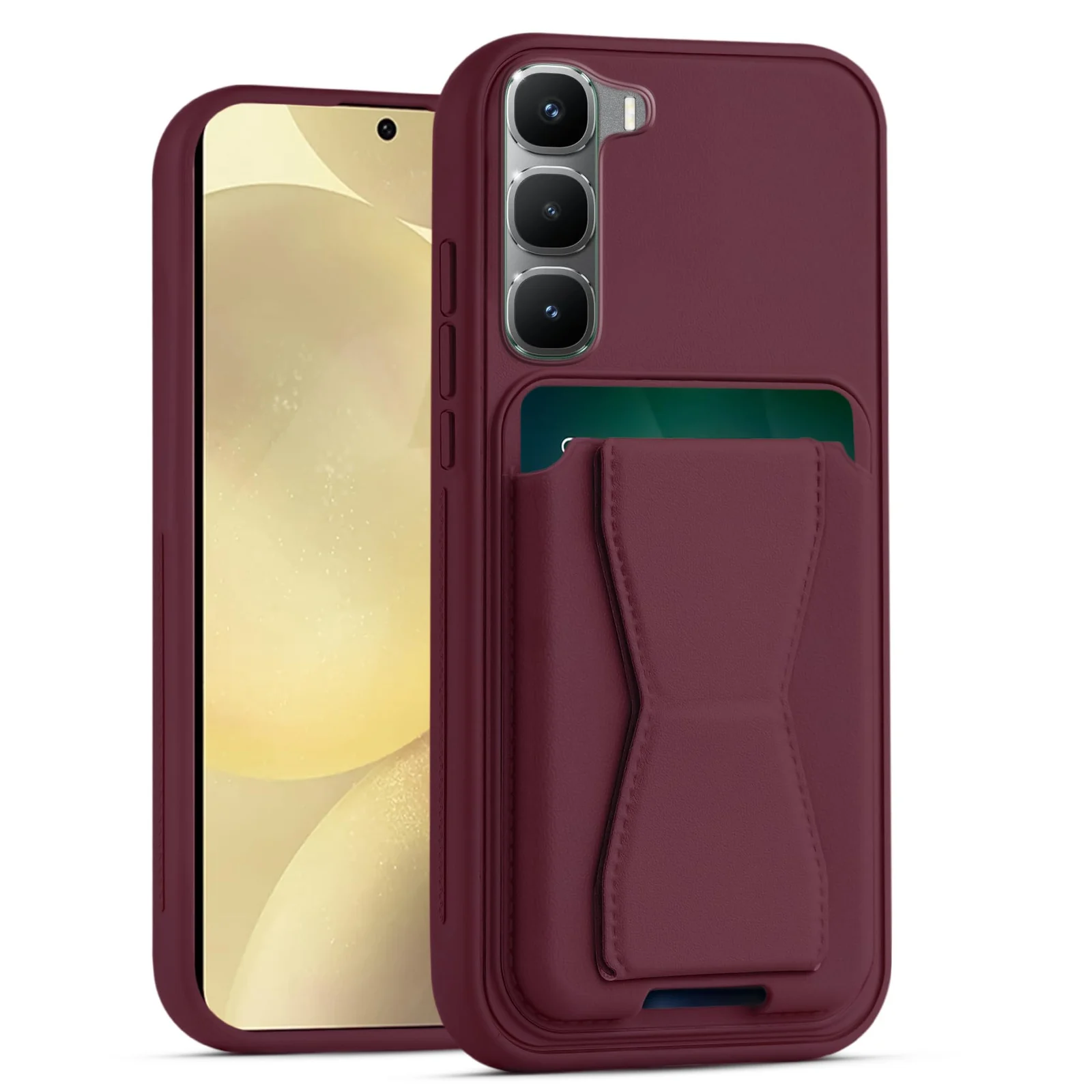 Dl3 Mobilak Leather Wallet Case Compatible with Infinix Hot 60 5G/Hot 60i, Leather Back Cover With TPU Frame, Shockproof Protective Phone Case with Card Holder Stand (Black)