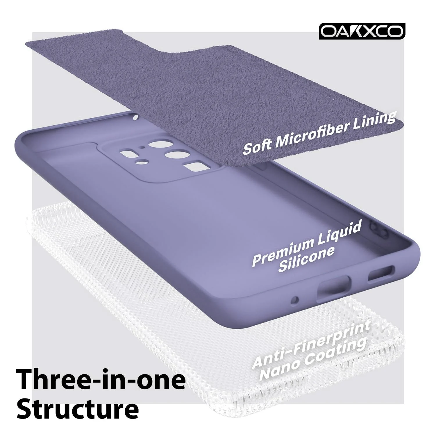 "DL3 Mobilak Liquid Silicone Case for Samsung Galaxy Note 20 5G (6.7""), Shock-absorbing protection, Scratch-resistant surface, Soft microfiber lining - Purple"