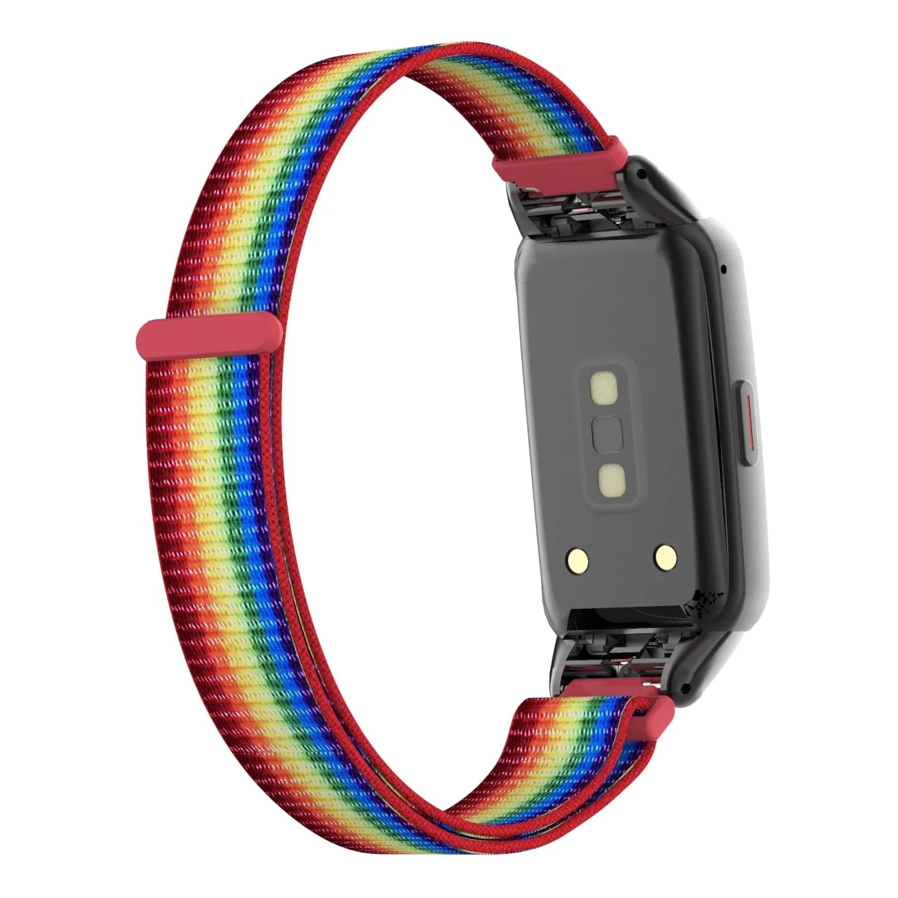 DL3 Mobilak Nylon Band for Honor Band 6/Huawei Band 6 Pro/Huawei Band 6, Nylon Watch Strap Sport Wristband Soft Replacement Watch Strap Adjusable Wrist for Women Men - Red Yellow Blue