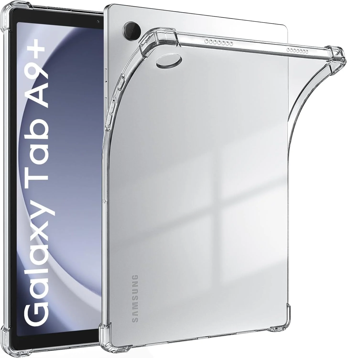 DL3 Mobilak Case For Samsung Galaxy Tab A9+/ A9 Plus Case 11 inch 2023 (SM-X210/X216/X218), Ultra Thin Silicone Shockproof Back Shell HD TPU Protective Cover - Clear