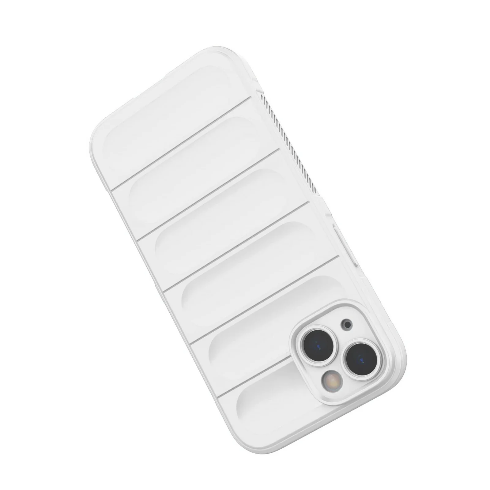 DL3 Mobilak Soft Silicone Protective Case for Apple iPhone 15 with Camera Protection and Shockproof Design - White