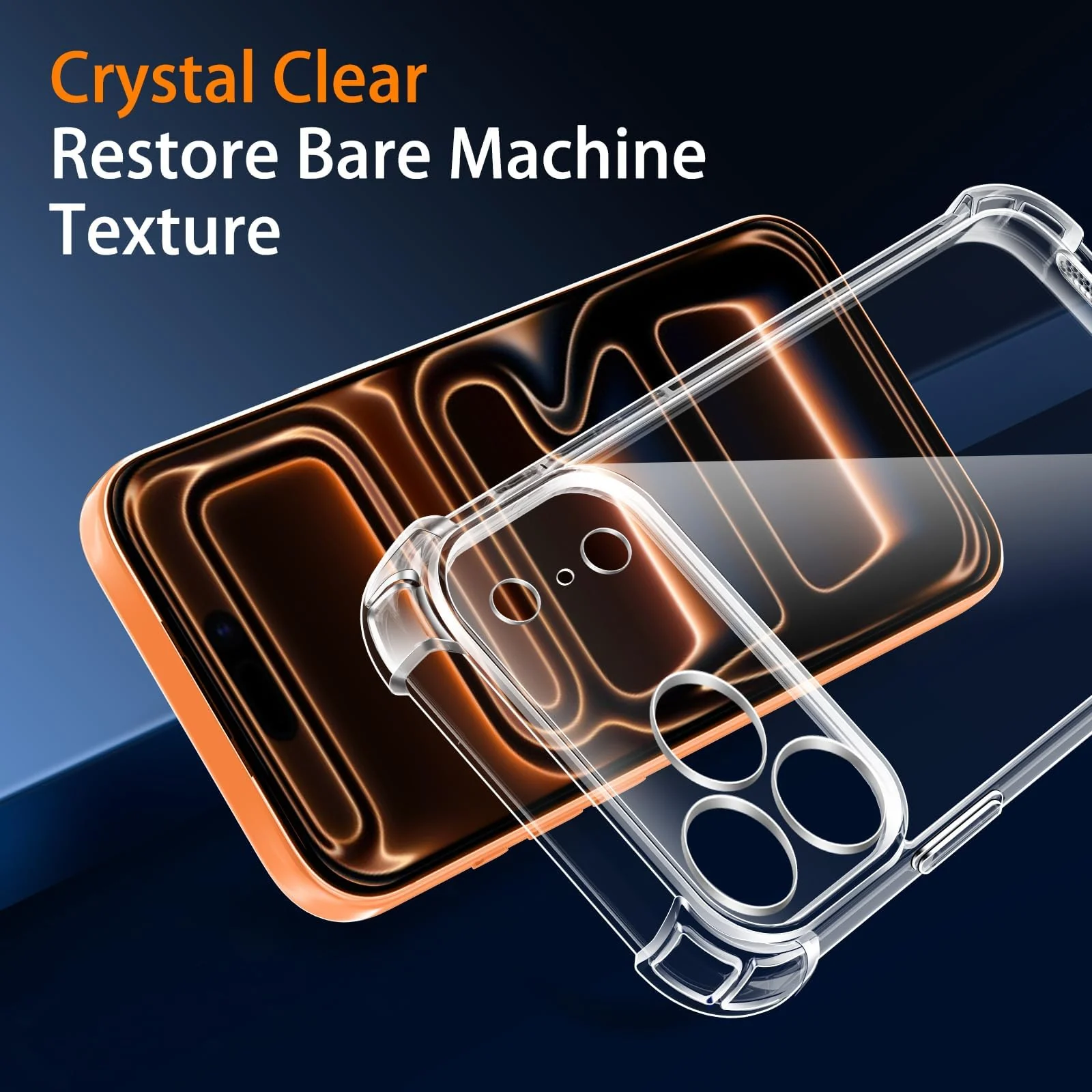 DL3 Mobilak Clear TPU Protective Case for iPhone 17 Pro with Camera Protection and Shockproof Design - Clear