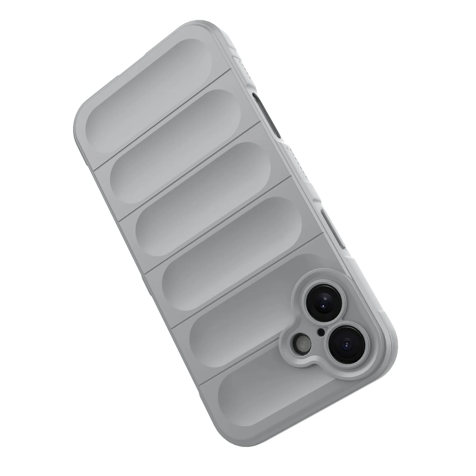 DL3 Mobilak Silicone Case for iPhone 16 6.1-Inch Heavy Duty Protective [Slim Fit] Shockproof Soft Flexible Protective Design Shock-Absorption TPU Cover With Camera Protection - Gray
