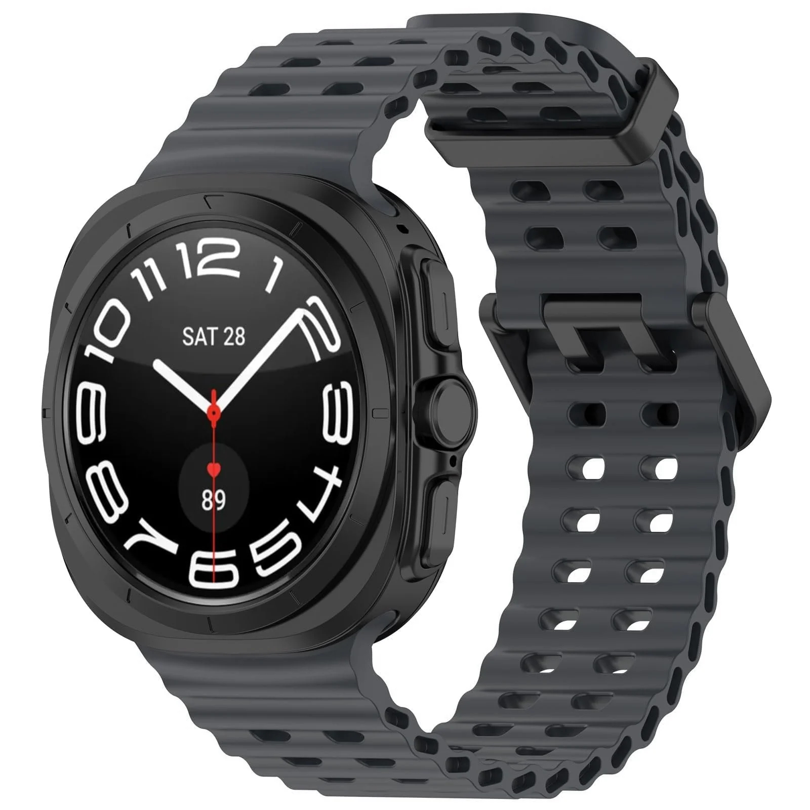 Samsung Galaxy Watch Ultra 47MM (2024 — DL3 Mobilak Sport Band Compatible with Samsung Galaxy Watch Ultra Band 47mm Women Men, Breathable Soft Silicone Waterproof Watch Strap Accessories for Samsung Watch 7 Ultra Bands
