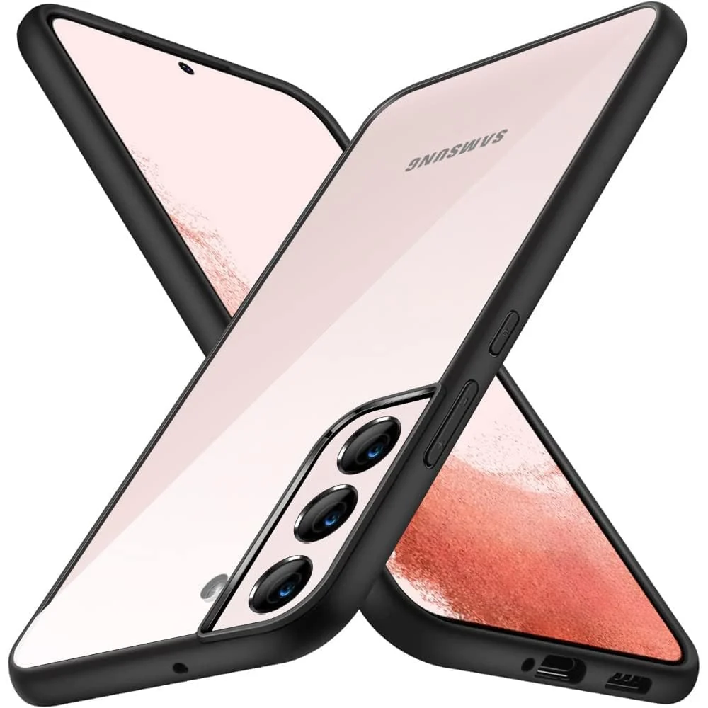 DL3 Mobilak Clear TPU Case for Samsung Galaxy S21 + Plus 5G, Supports wireless charging, Shock-absorbing protection, Non-slip grip - Black